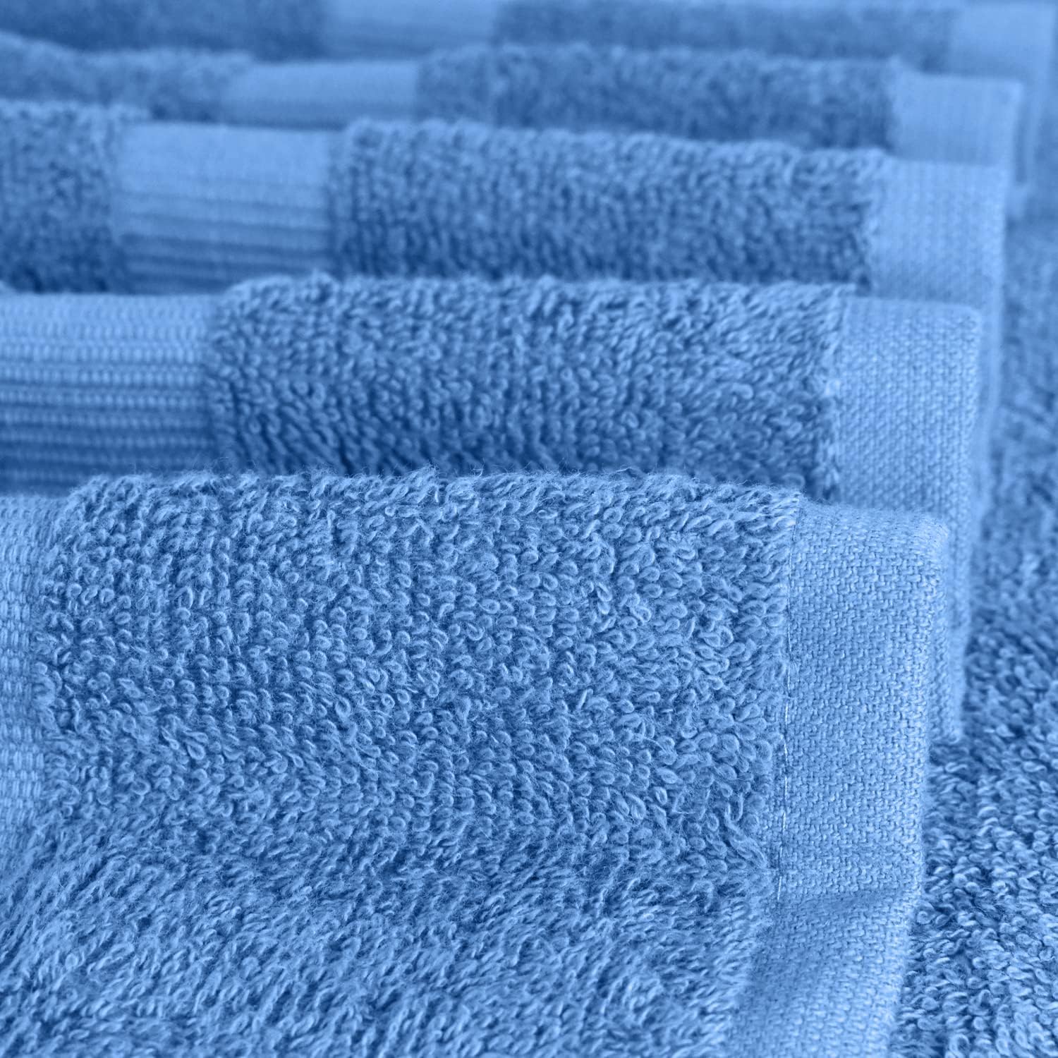 DAN RIVER Juego de 6 toallas de baño 100% algodón, suaves y ligeras, medianas ideales para piscina, hogar, gimnasio, spa, hotel y uso diario, color