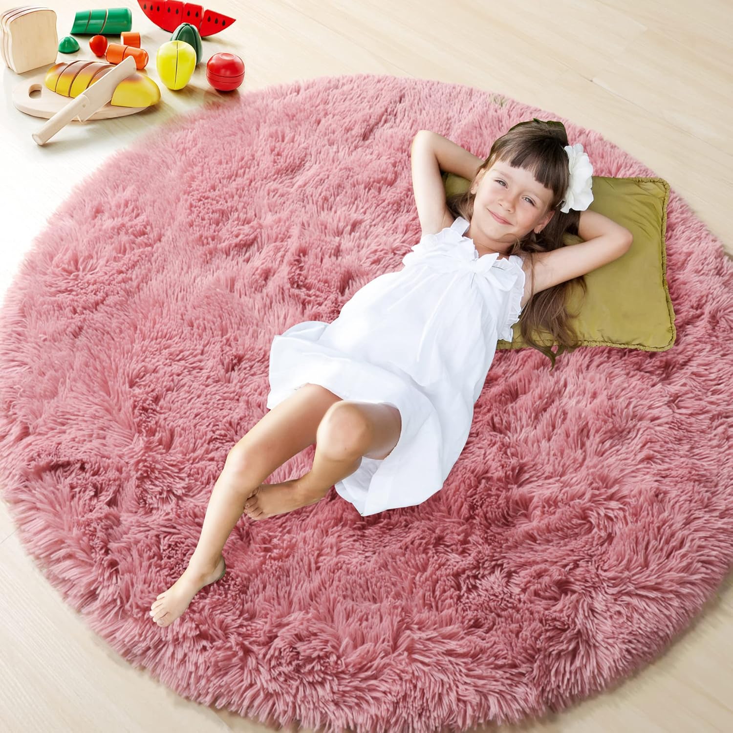 Alfombra suave y esponjosa para decoración de dormitorio, cuarto del bebé, habitación de niños y adolescentes, sala de estar