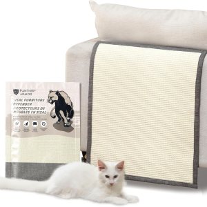 Panther Armor Protector de muebles de sisal, rascador de sisal para gatos respaldo gris Protector de muebles antiarañazos para gatos, almohadillas Panther Armor Protector de muebles de sisal, rascador de sisal para gatos respaldo gris Protector de muebles antiarañazos para gatos, almohadillas