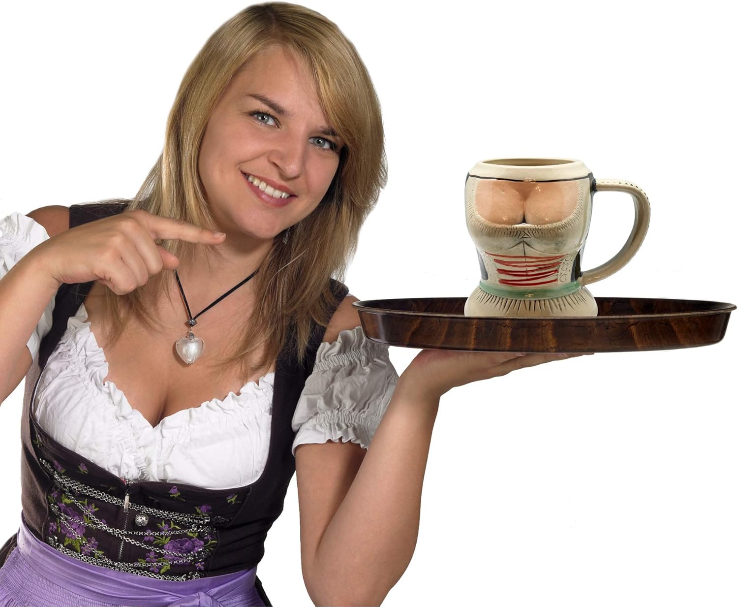 0.55 litros  OktoberfestHaus German Stein Oktoberfest – Taza de cerámica para cerveza, par de tazas de tirolesa alemana Okoberfest, artículos de