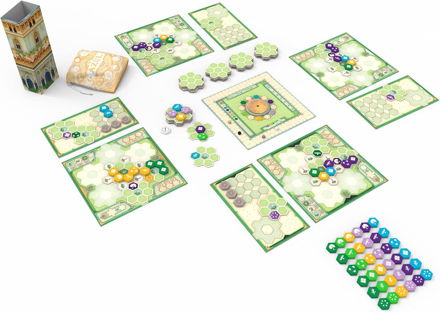 Azul Queen’s Garden – Juego de mesa – Crea un paraíso real! Juego de estrategia de colocación de mosaico para niños y adultos, mayores de 10 años,