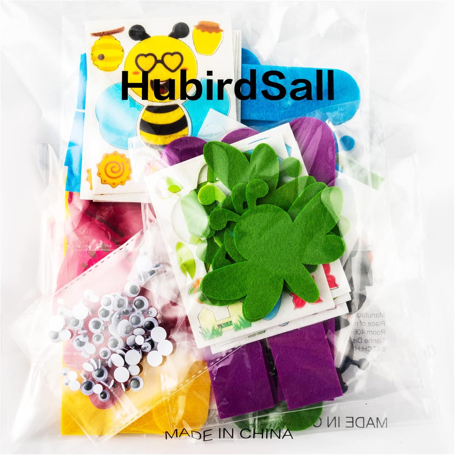 HubirdSall Paquete de 16 marcapáginas de fieltro de insectos primaverales, haz tus propios marcadores de insectos con mariquita de mariposa, abeja,