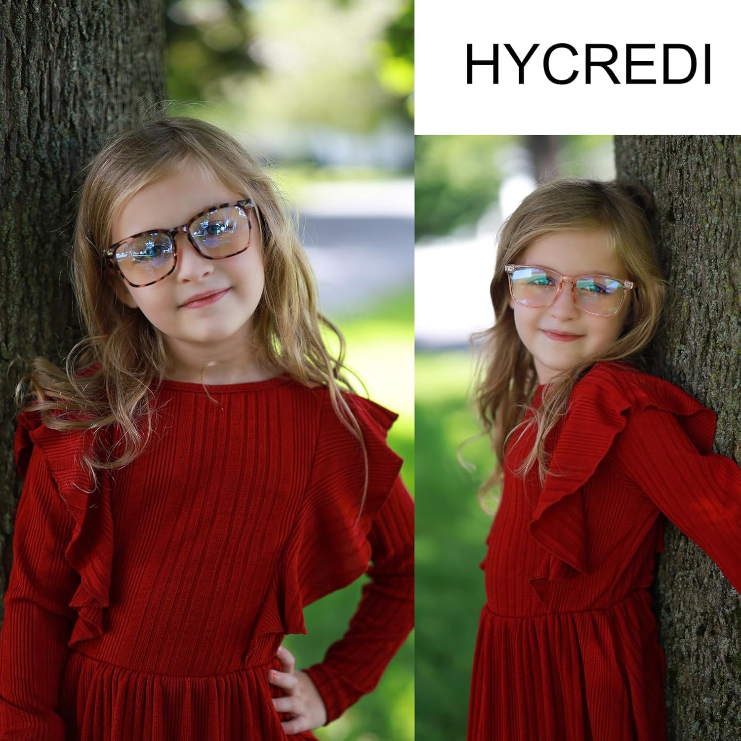 Hycredi Lentes de bloqueo de luz azul para niños, antifatiga ocular y protección UV, gafas de teléfono para juegos de computadora para niños y niñas