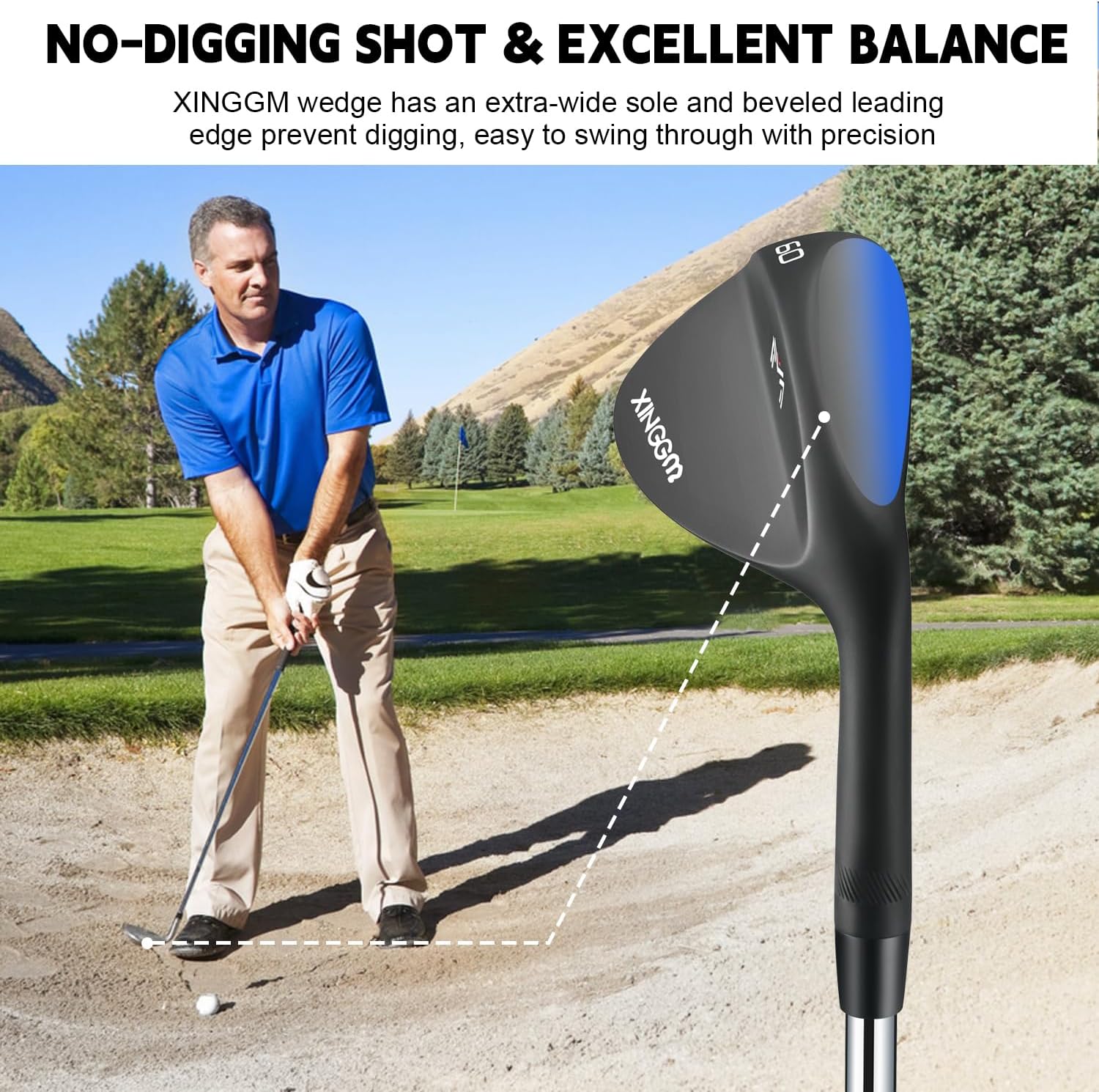 Juego de cuña de golf forjada para hombres o individual 48505254565860 grados, cuña de arena para mano derecha, cara fresada para más giro, escapa