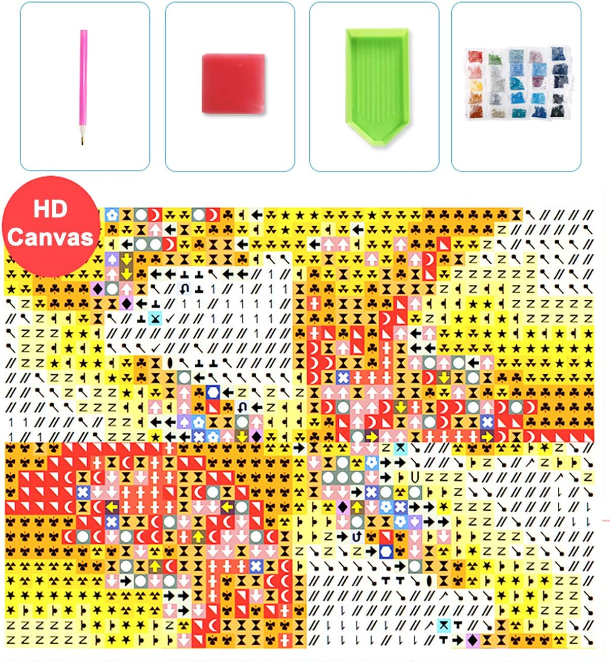 Bimkole Kits de pintura de diamantes 5D para Navidad, Halloween, taladro completo, juego de bordado de diamantes de imitación, pintura con