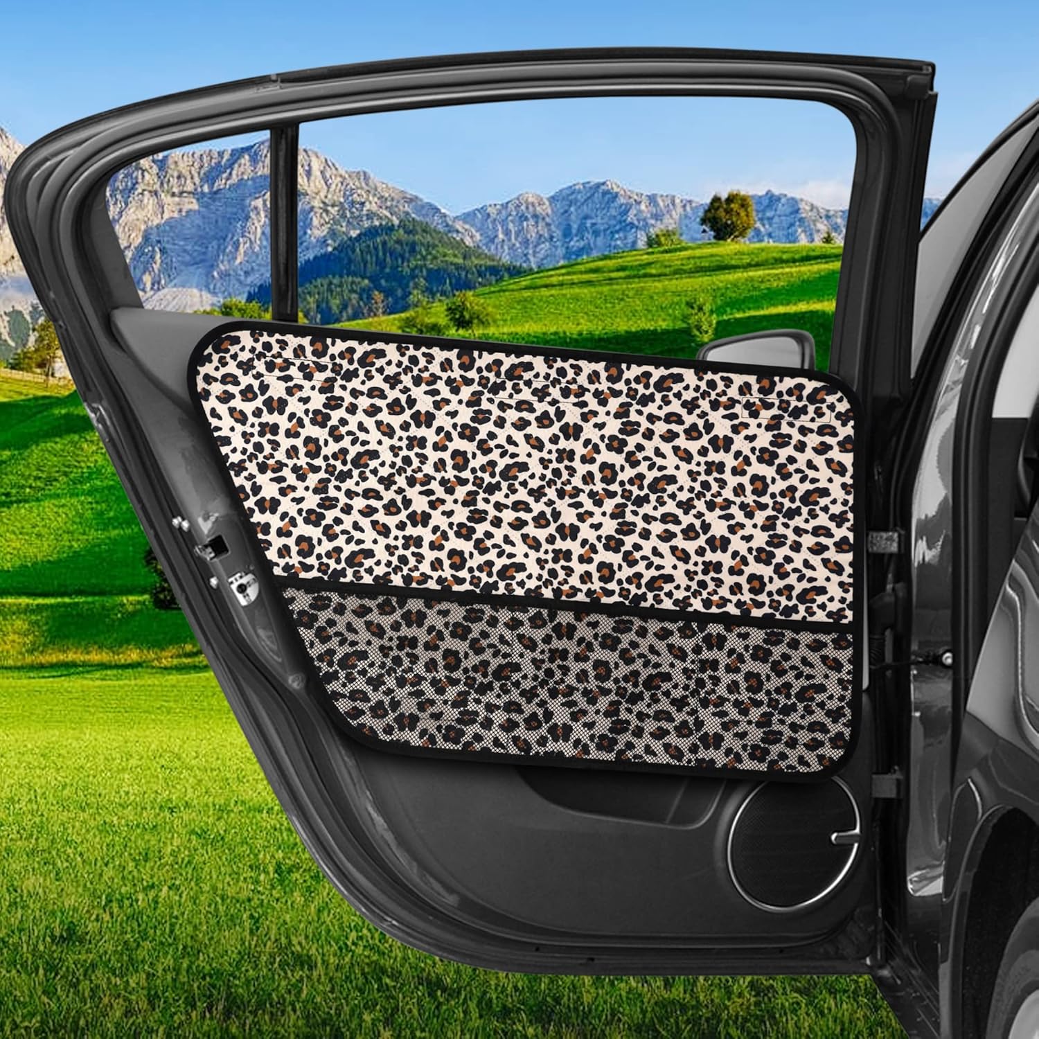 Funda protectora para puerta de automóvil para perro, funda protectora para puerta de automóvil contra arañazos con bolsillos, se adapta a