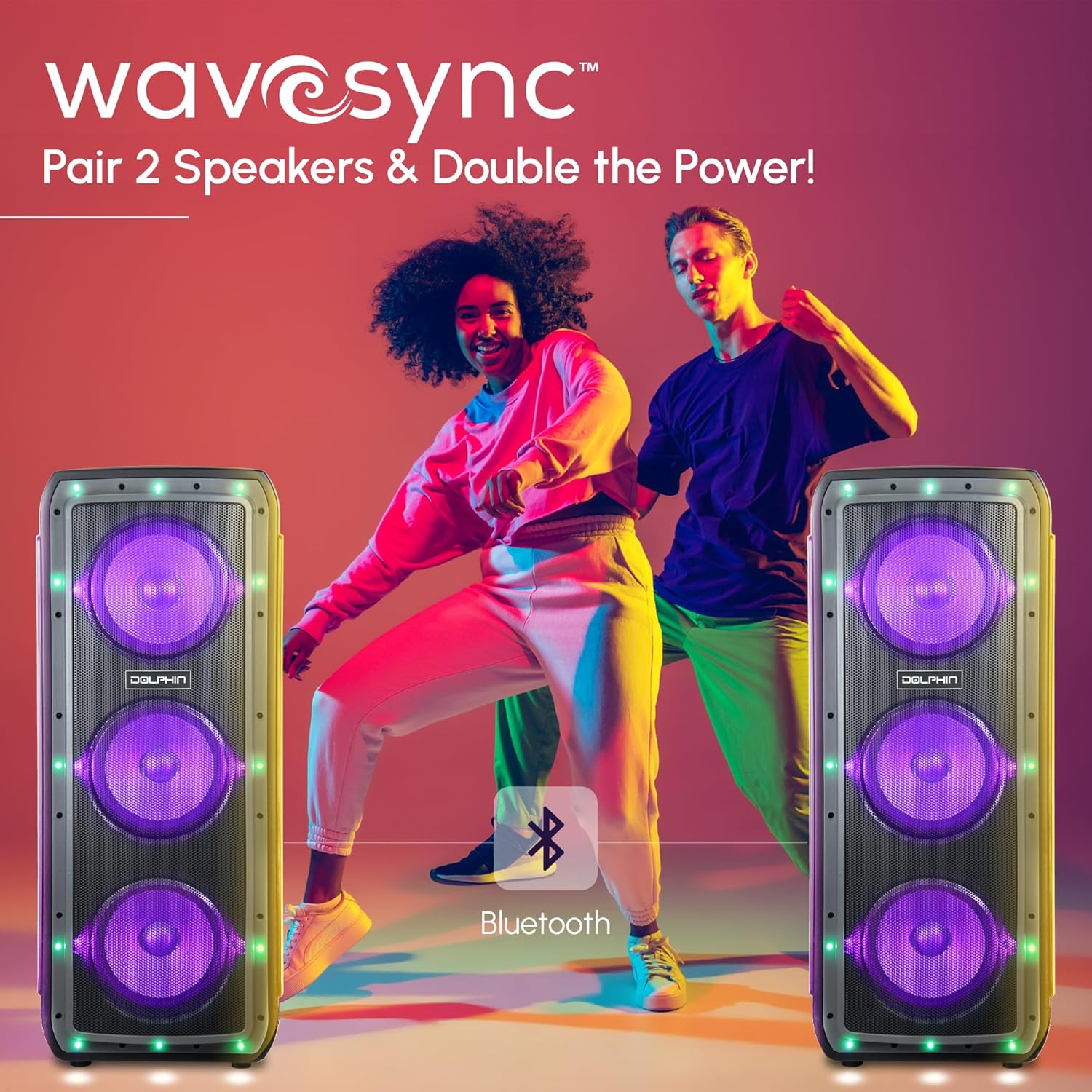 Dolphin SP-310RBT Triple 10″ recargable Fiesta altavoz, fuerte, bajo, portátil