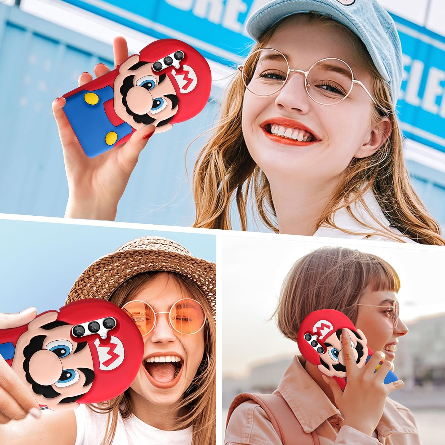 oqpa Funda para teléfono Galaxy A14 5G con diseño de personajes 3D de dibujos animados para niños, niñas, mujeres, adolescentes, funda Kawaii única