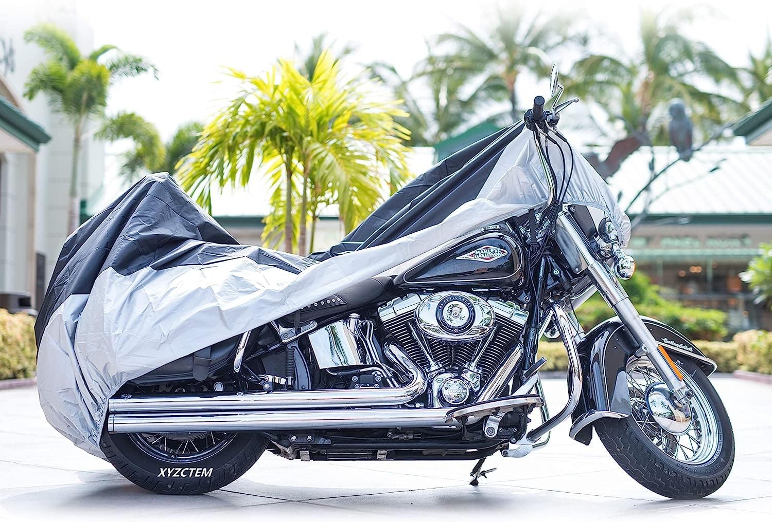 XYZCTEM Funda de motocicleta  Protección impermeable para exteriores para todas las estaciones, apta para bicicletas turísticas, picadores y