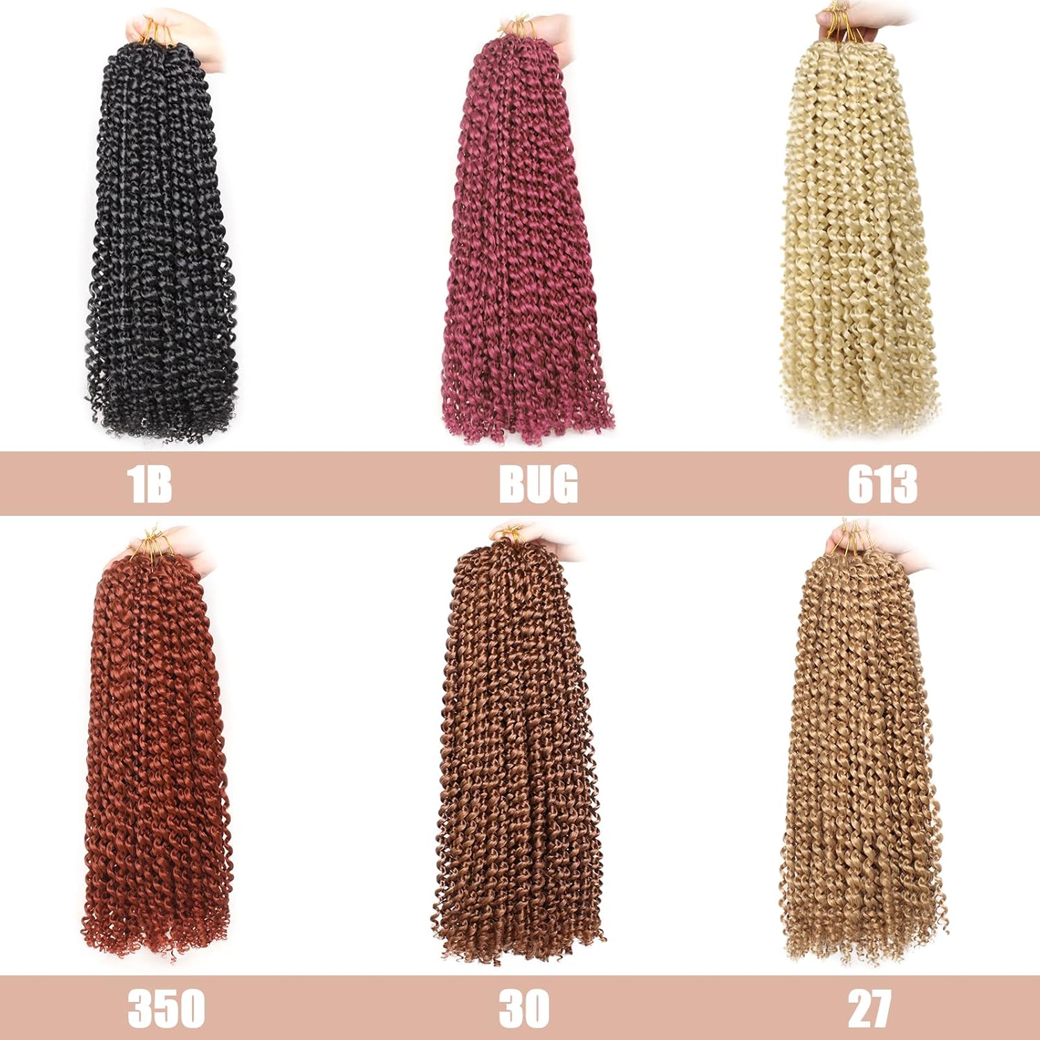 Xtrend 8 paquetes de extensiones de cabello Passion Twist de 18 pulgadas para Butterfly Locs de cabello ondulado de ganchillo para mujeres negras,