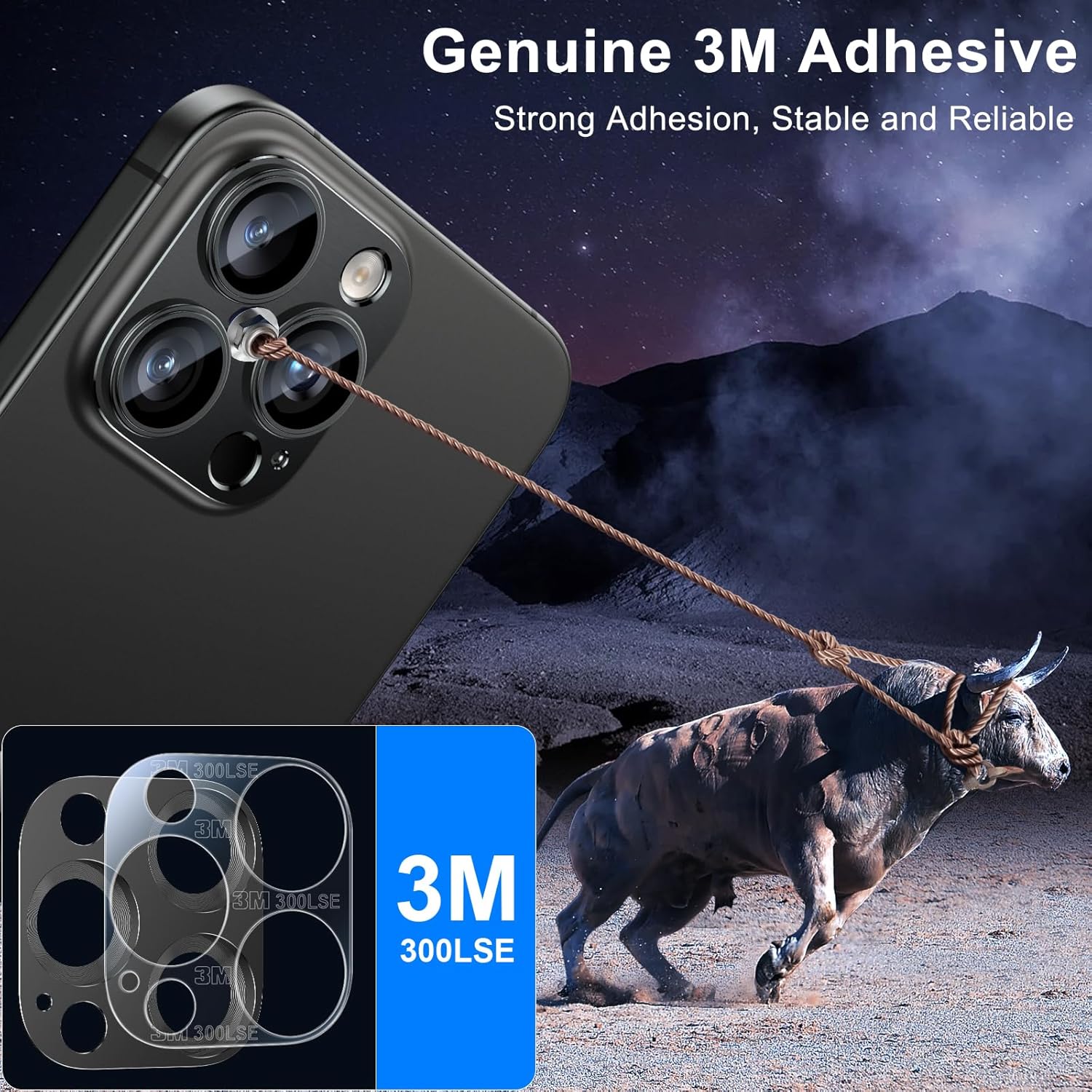 Esanik Paquete de 2 protectores de lente de cámara para iPhone 15 ProiPhone 15 Pro Max, carcasa de aleación de aluminio mate de metal mate, cubierta