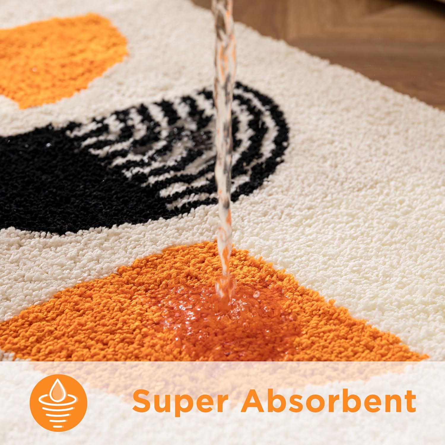 Alfombra de baño bohemia de 20 x 32 pulgadas, antideslizante, lavable, bohemia, absorbente de agua, alfombra de ducha bohemia para bañera, ducha,