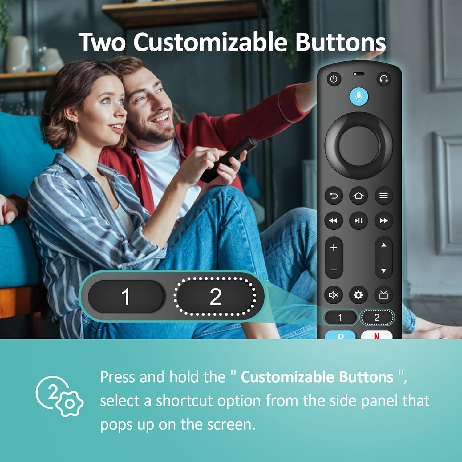 Control remoto de voz de repuesto para Fire-TV-StickTV Cube y compatible con todos los televisores inteligentes InsigniaToshibaPioneer AMZ Fires