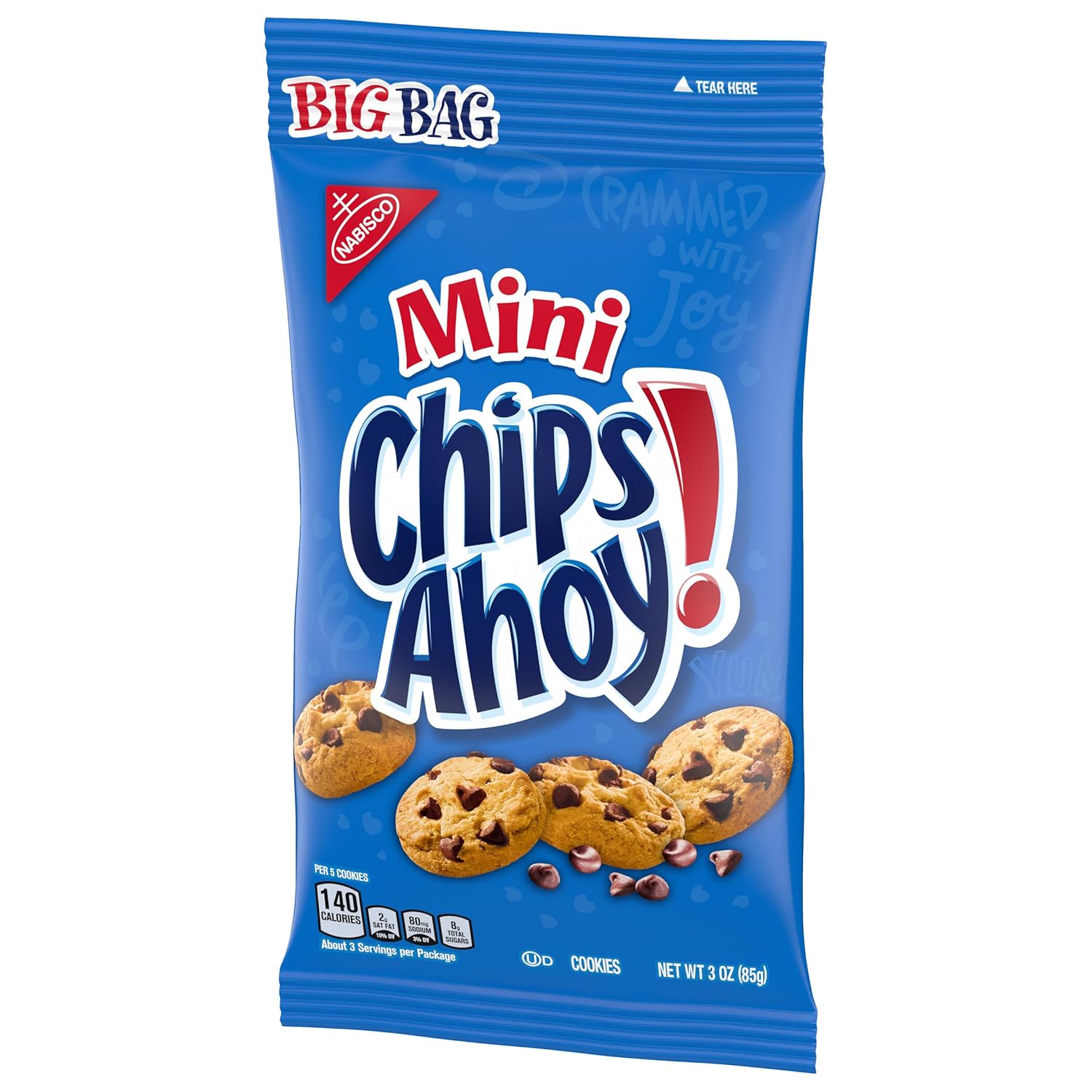 CHIPS AHOY! Mini galletas con chispas de chocolate originales, 12 bolsas grandes de 3 onzas