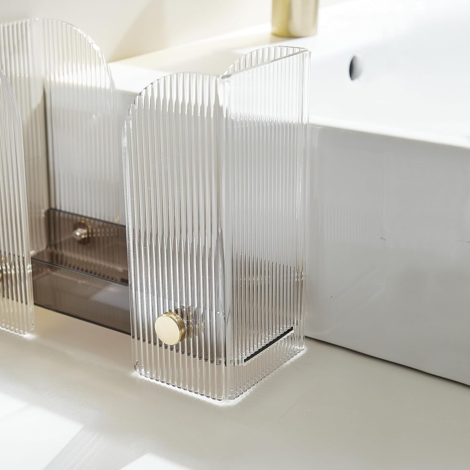 Servilletero acrílico para mesa dispensador de toallas de papel para encimera, soporte de almacenamiento transparente para cocina o baño para uso