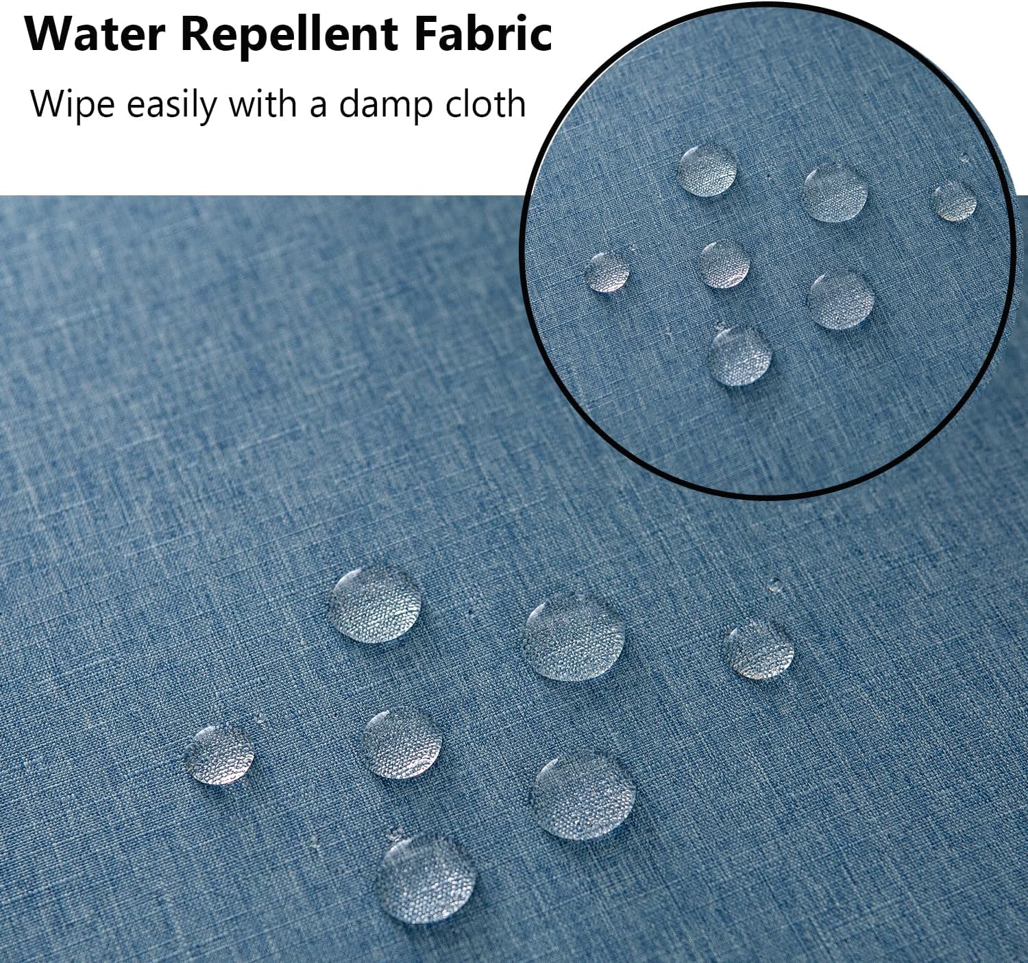 Fundas de cojín para asiento de patio, fundas de repuesto lavables, impermeables, para muebles de exterior, para sofá, sofá, azul agua, 22 x 20 x 4