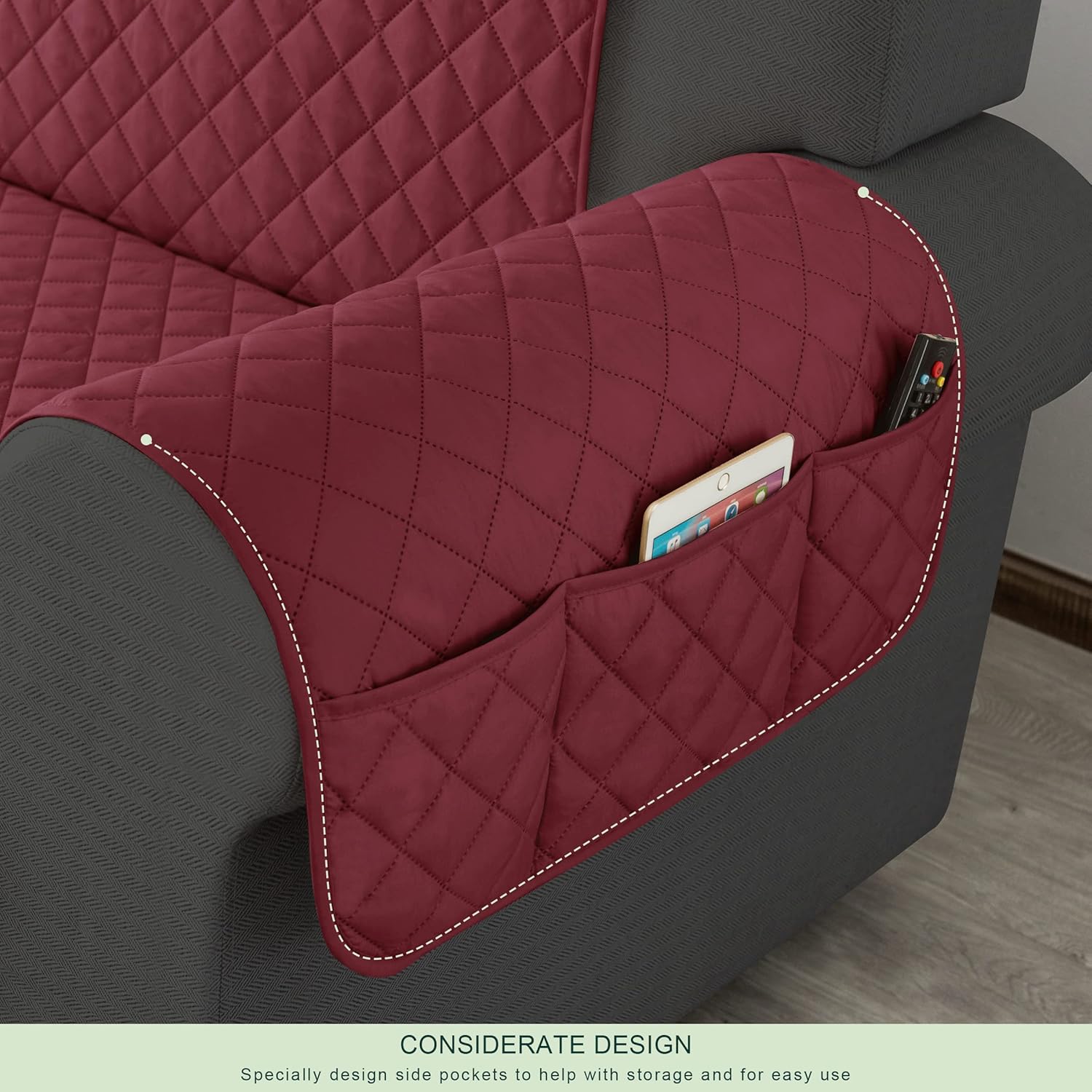 Chun YI. – Funda reversible para sofá, funda para sillón, fácil de instalar, lavable, cubiertas para sala de estar.