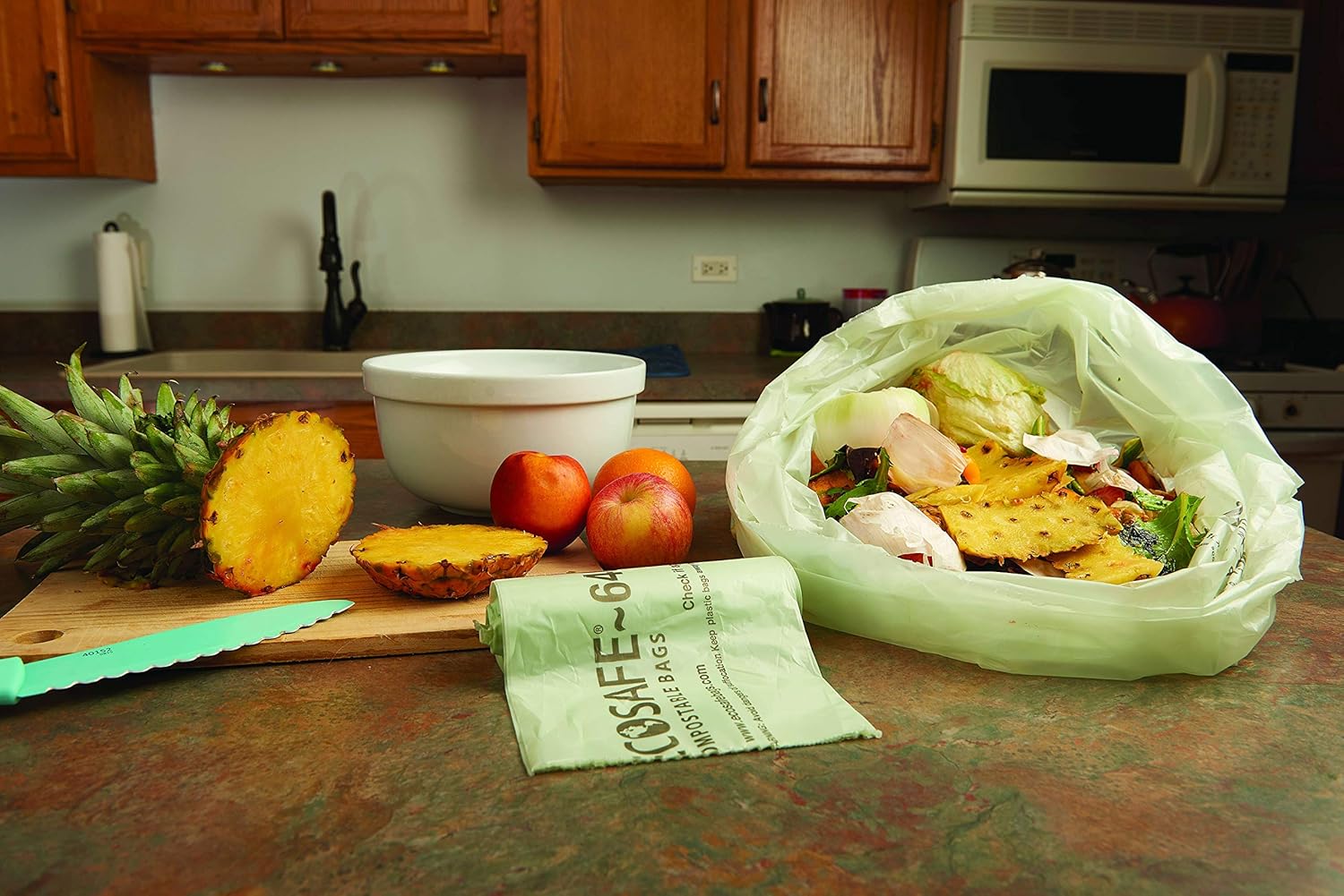 Stout e2430e8513galones 24″ x 30″ Heavy Duty biodegradables bolsas de basura, 45bolsas por caja, astm6400, verde, fabricado en Estados Unidos por