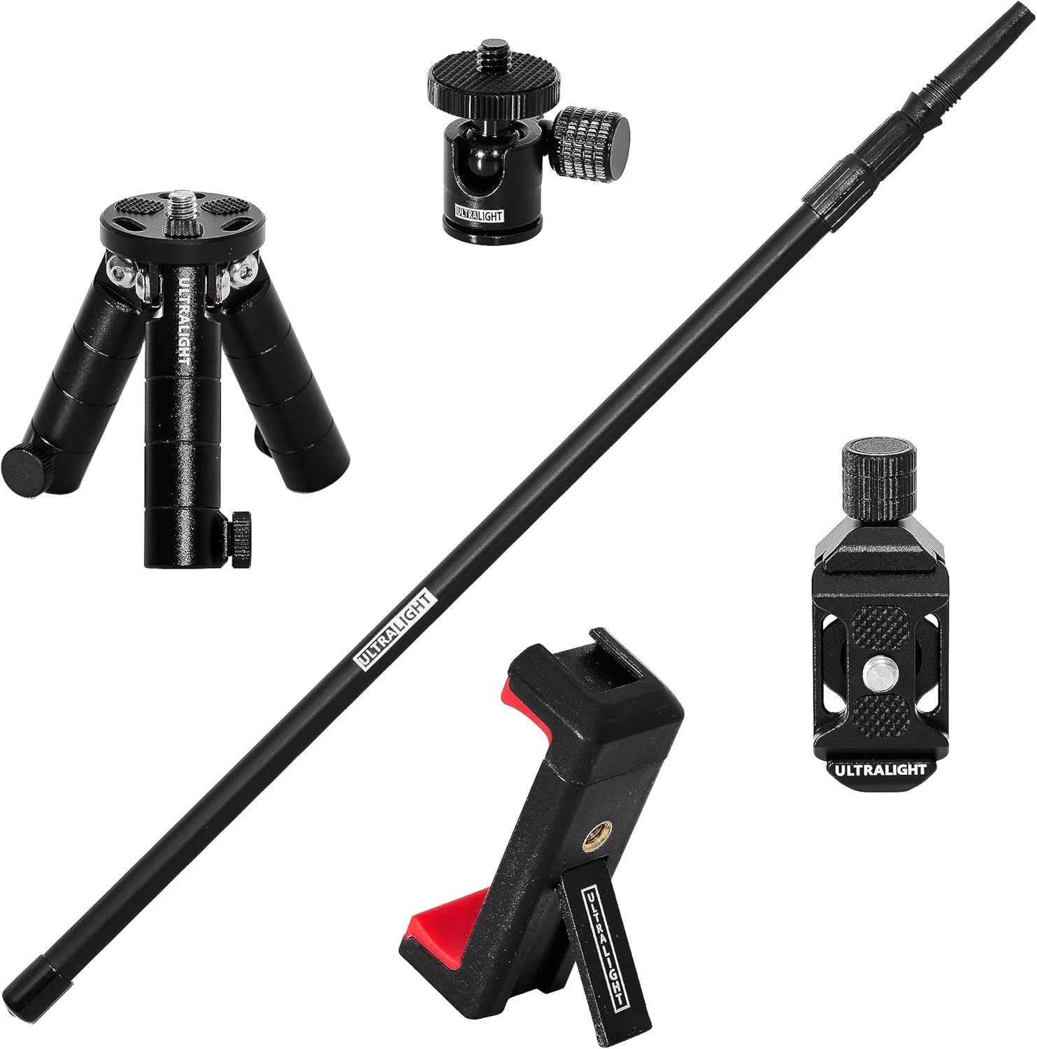 Ultralight Trípode de bastón de trekking de 48 pulgadas8 onzas  El taburete ULTripod  Convierte postes o ramas de trekking en trípode de cámara