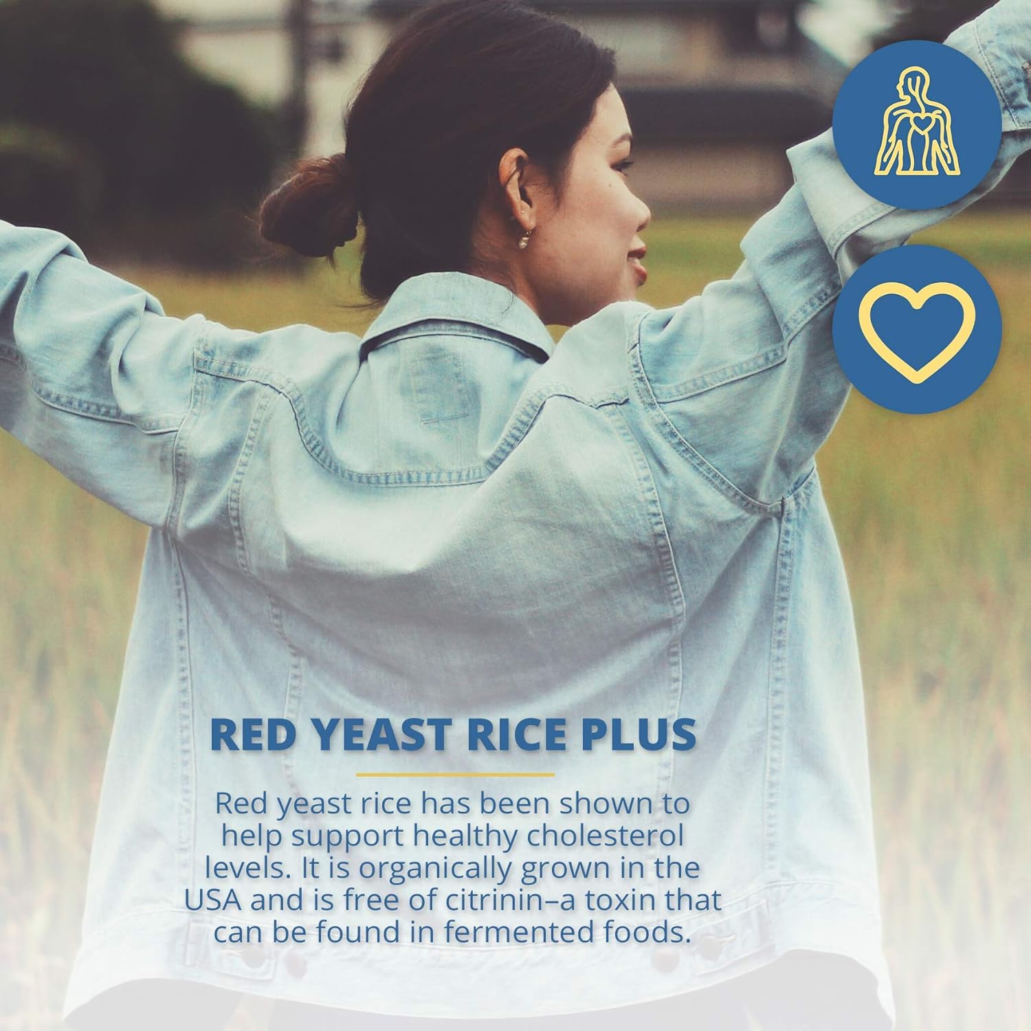 Arroz de levadura roja Plus 600 mg, 120 cápsulas vegetarianas