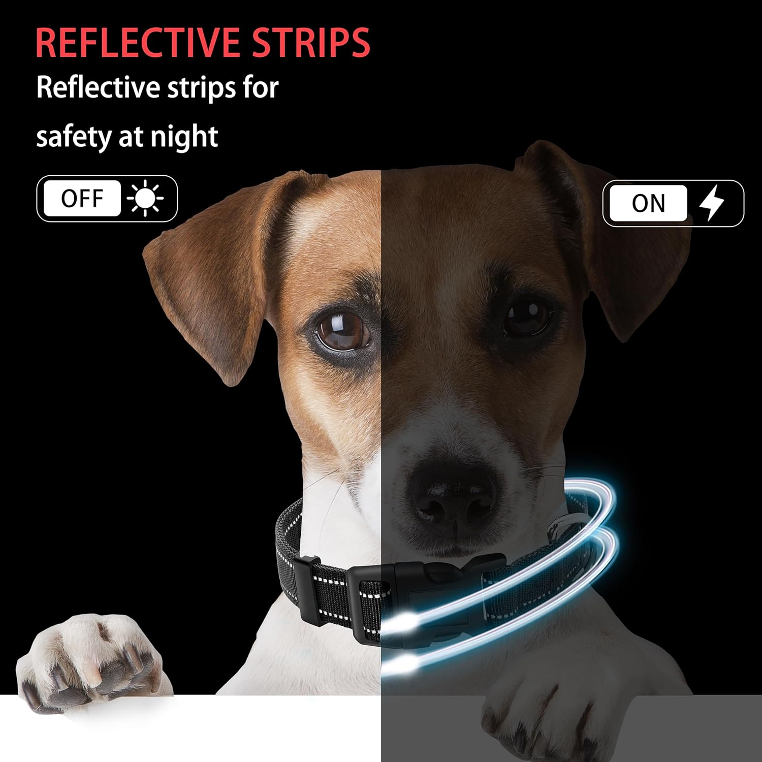 Maiiu Collar reflectante para perro con hebilla de bloqueo de seguridad, collares de nailon suaves y transpirables ajustables para perros pequeños,