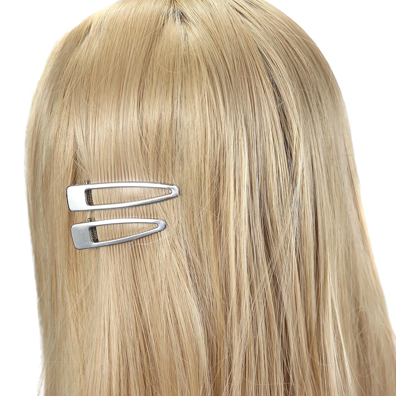 20 pinzas para el cabello de metal plateado para mujer, para cabello fino, pasadores antideslizantes para cabello grueso, pinzas de pelo con pico de