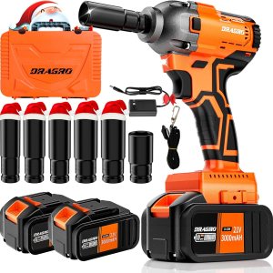 Dragro MAX – Llave de impacto inalámbrica, pistola de impacto de 12 con par máximo de 370 ft-lbs (550 N.m), llaves de impacto de potencia con Dragro MAX – Llave de impacto inalámbrica, pistola de impacto de 12 con par máximo de 370 ft-lbs (550 N.m), llaves de impacto de potencia con