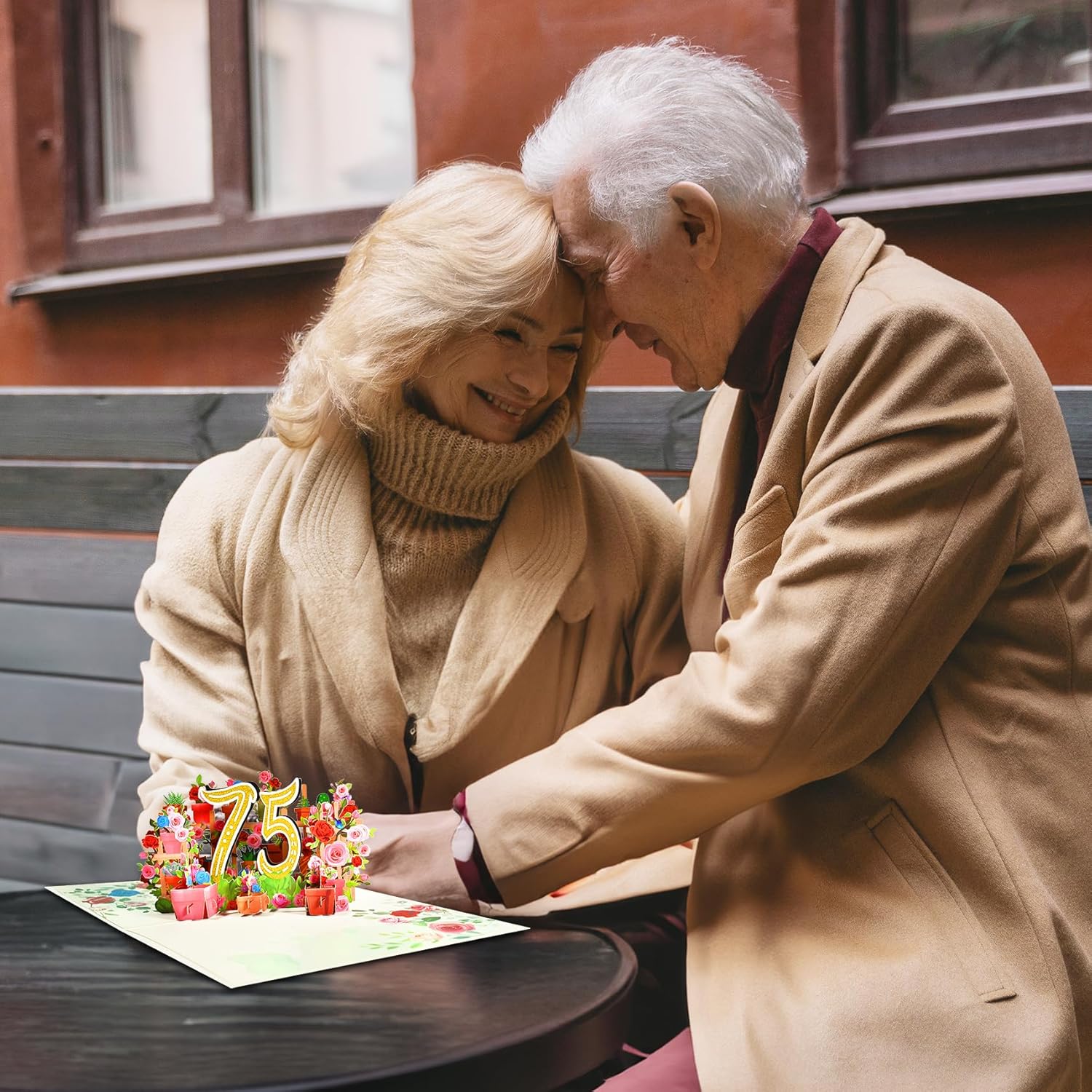GREETING ART Tarjeta desplegable de 75 cumpleaños para mujeres y hombres, tarjeta de cumpleaños 75, decoraciones de cumpleaños 75, regalos de