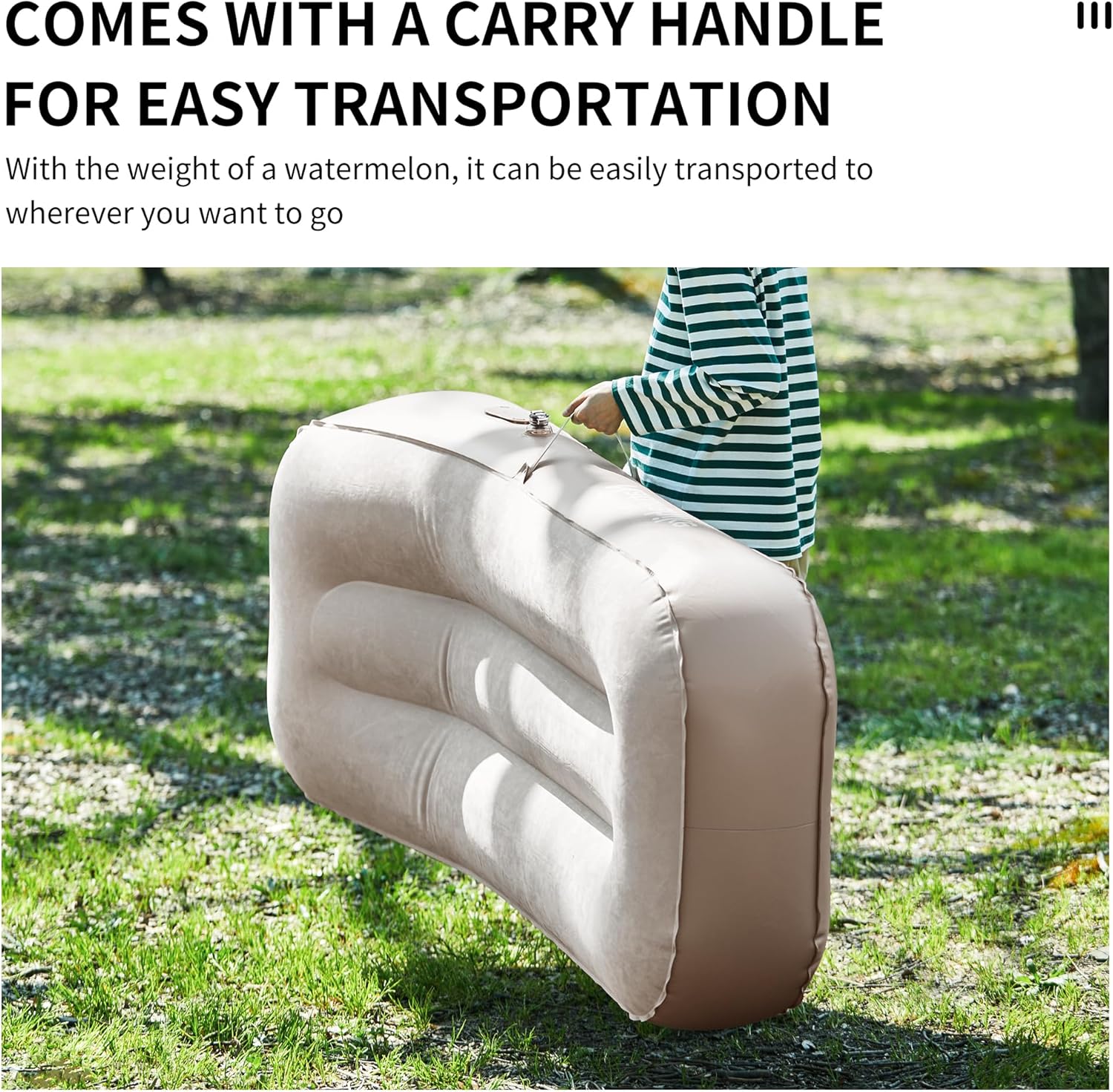 Naturehike Sofá de aire autoinflable, tumbona inflable, sofá inflable, sofá con colchón de aire, para campamento de lujo, senderismo, picnic, tienda