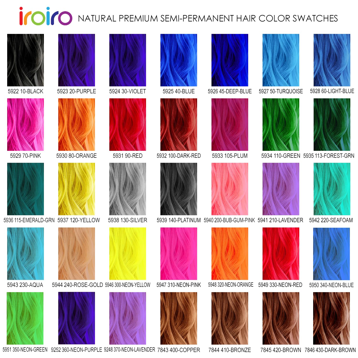 IROIRO Color natural de cabello semipermanente prémium 320 naranja neón (4 onzas)