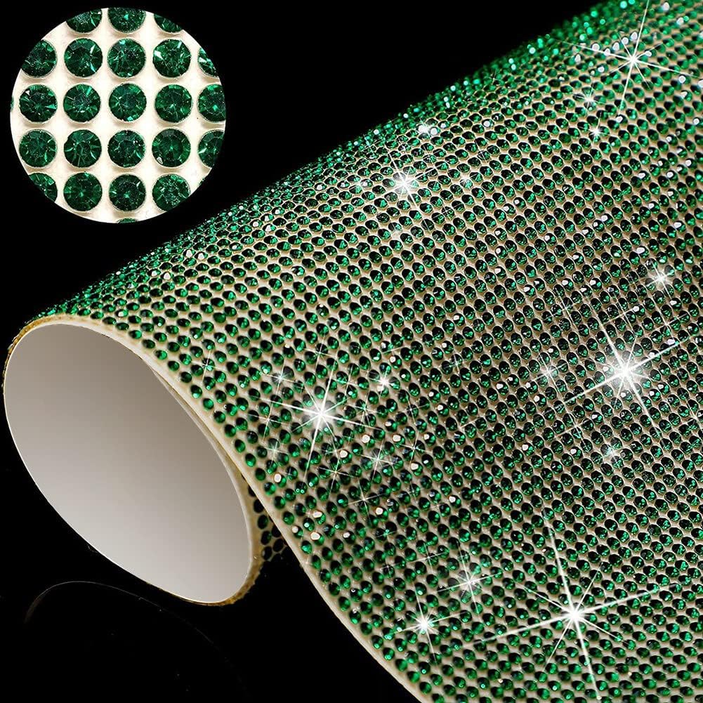 Lámina de diamantes de imitación para decoración de automóvil, calcomanías de diamantes de imitación autoadhesivas, lámina de pegamento de gemas de