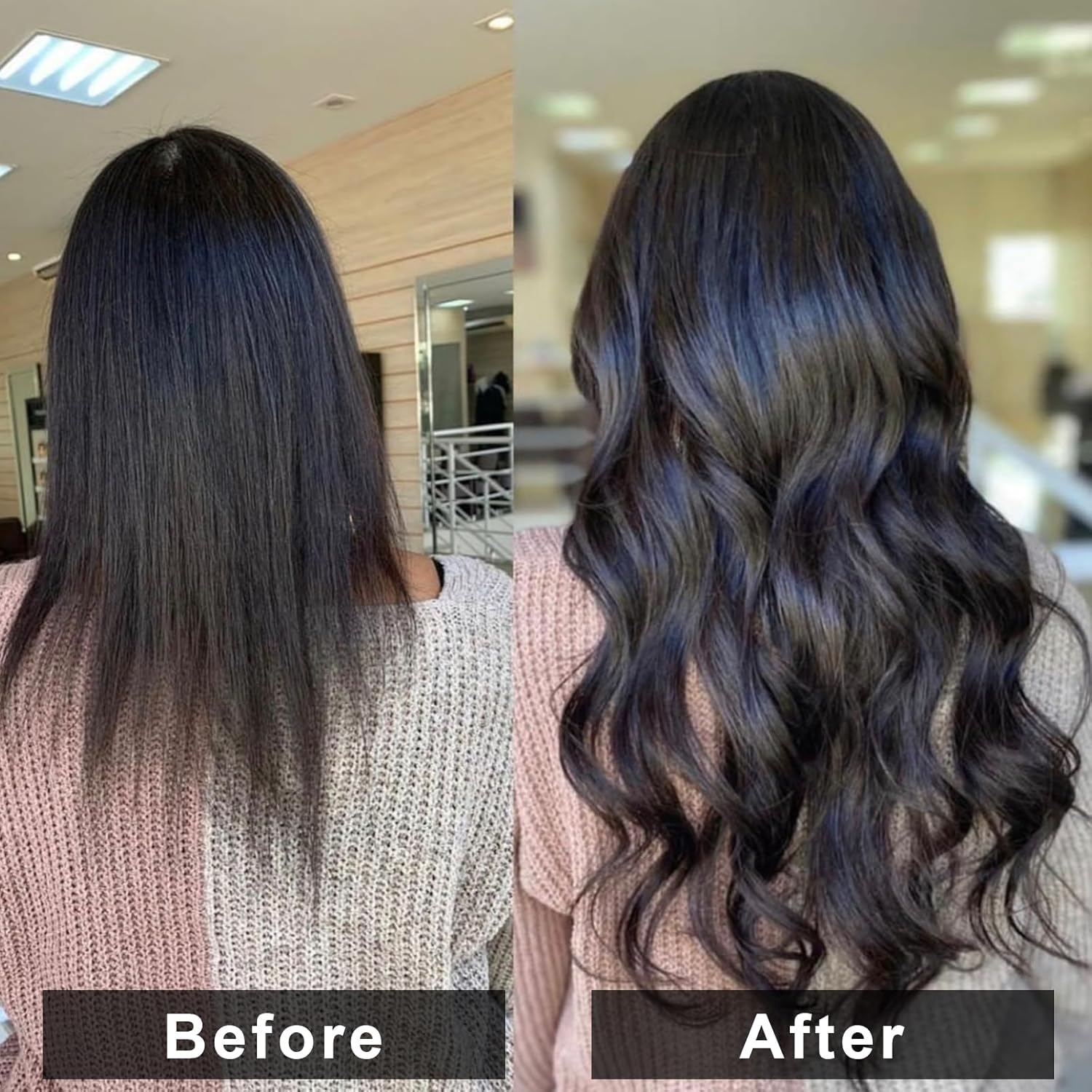 Extensiones de cabello humano real, 8 unidades, color negro natural, lacio, extensiones de cabello humano Remy virgen, clips de doble trama,