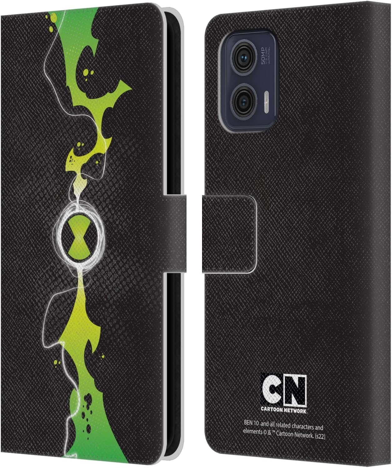 Head Case Designs Officially Licensed Ben 10 Omniverse Omnitrix Graphics Leather Book Wallet Case Cover Compatible with Motorola Moto G73 5G