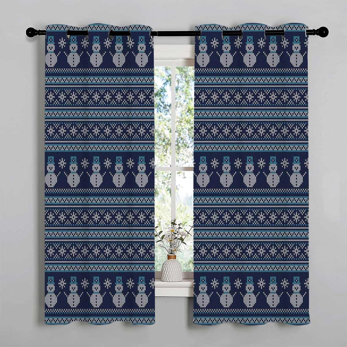 YANFENQI Cortinas para Habitacion – Manta acústica opaca con ojales nórdicos para puerta corrediza japonesa, 63 pulgadas de ancho por 63 pulgadas de