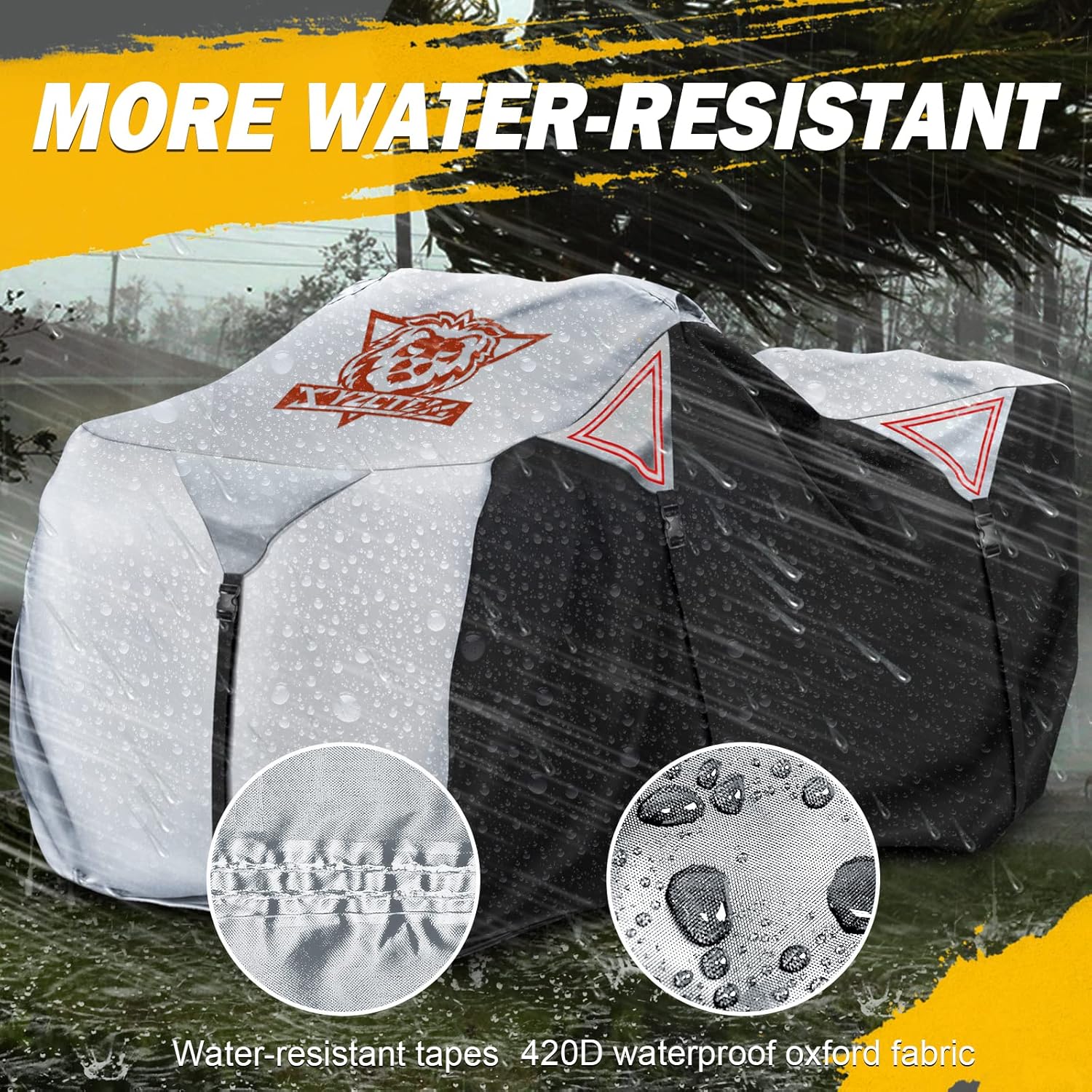 XYZCTEM Funda prémium para cuatrimoto, protección al aire libre contra el agua, los rayos UV, el viento. Cubierta cuádruple para Can-am, Suzuki,