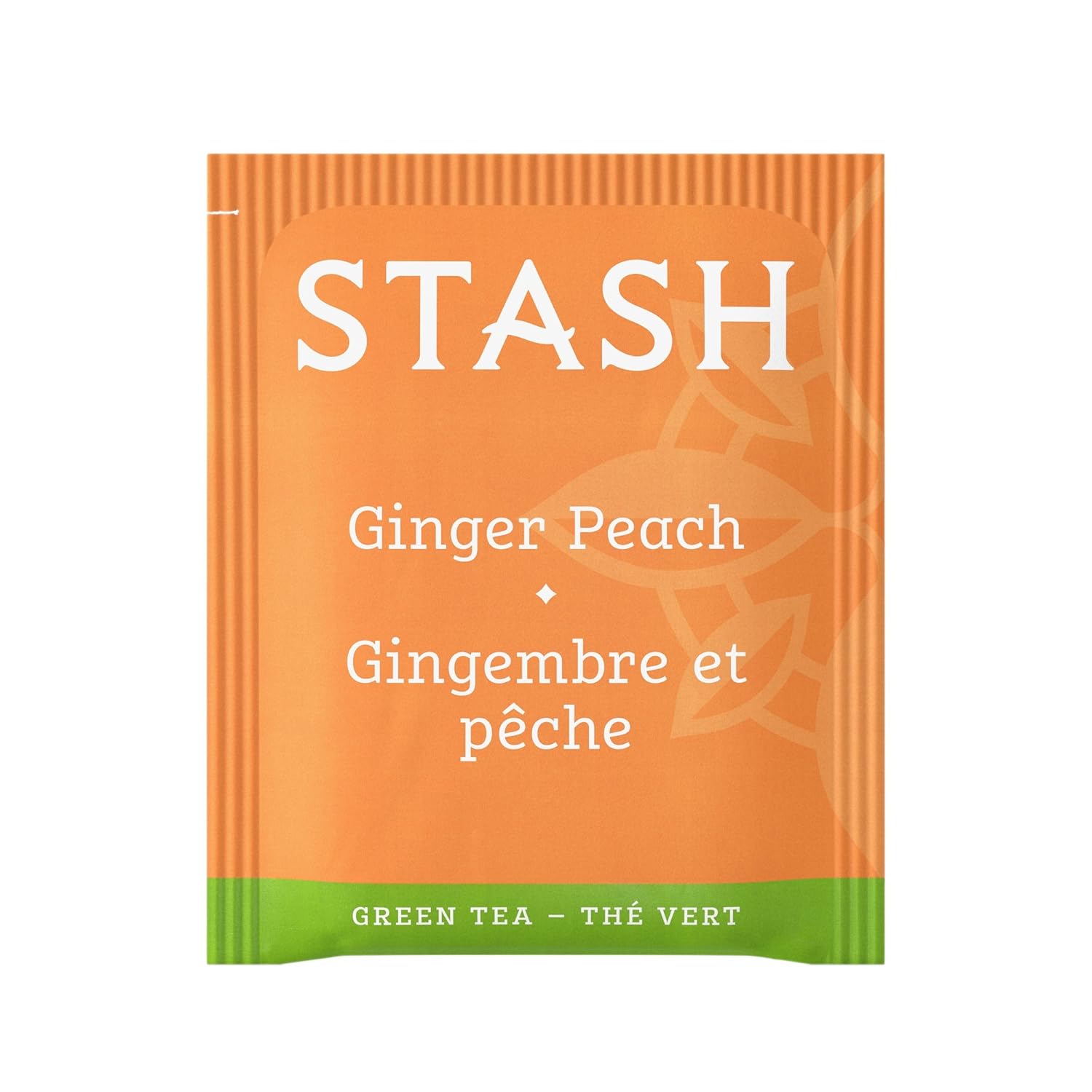 Stash Tea Ginger Peach Green Tea – Té verde con cafeína, sin OMG, verificado por proyectos, sin ingredientes artificiales, 18 unidades (paquete de