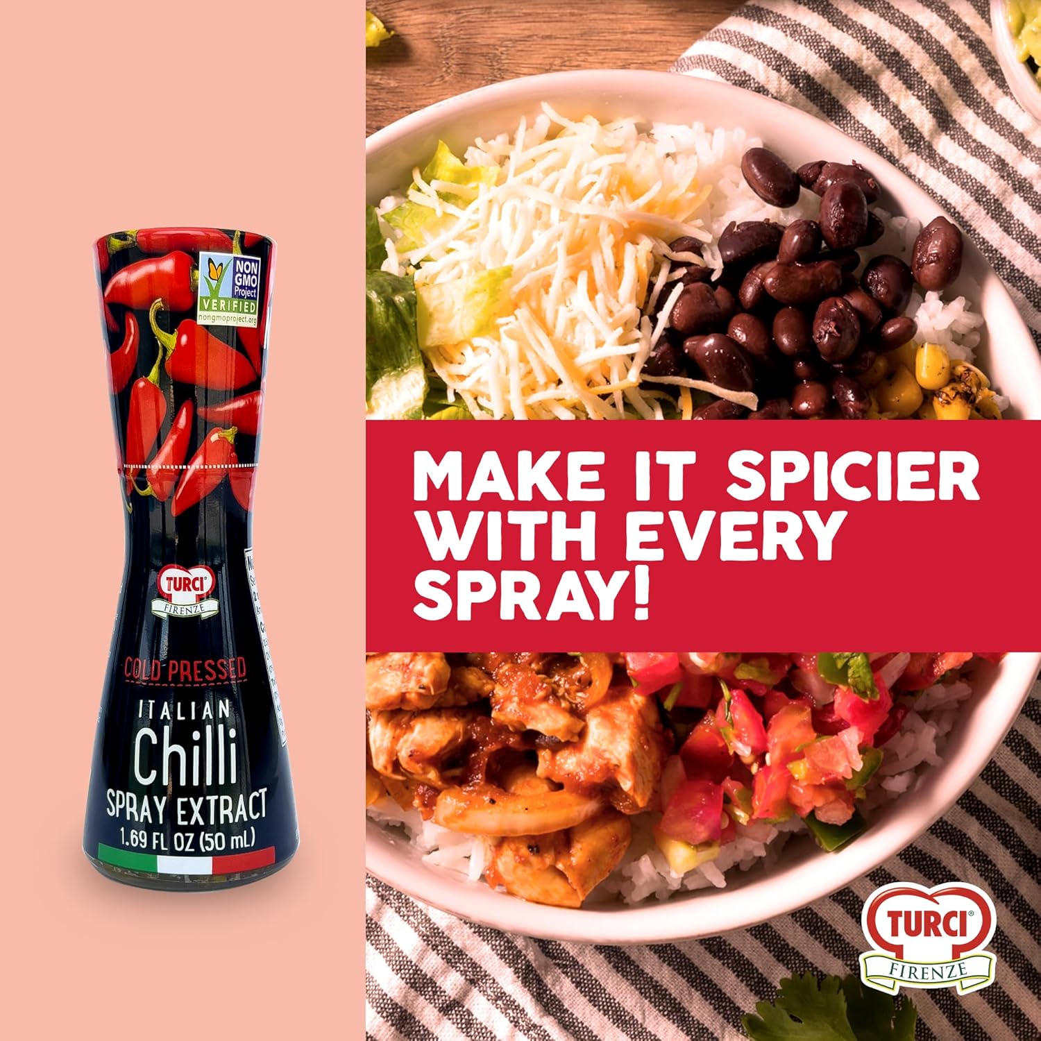Turci Extracto de chile en espray de 1.69 onzas líquidas, un toque final lleno de sabor en platos calientesfríos, extracto natural, sin OMG, sin