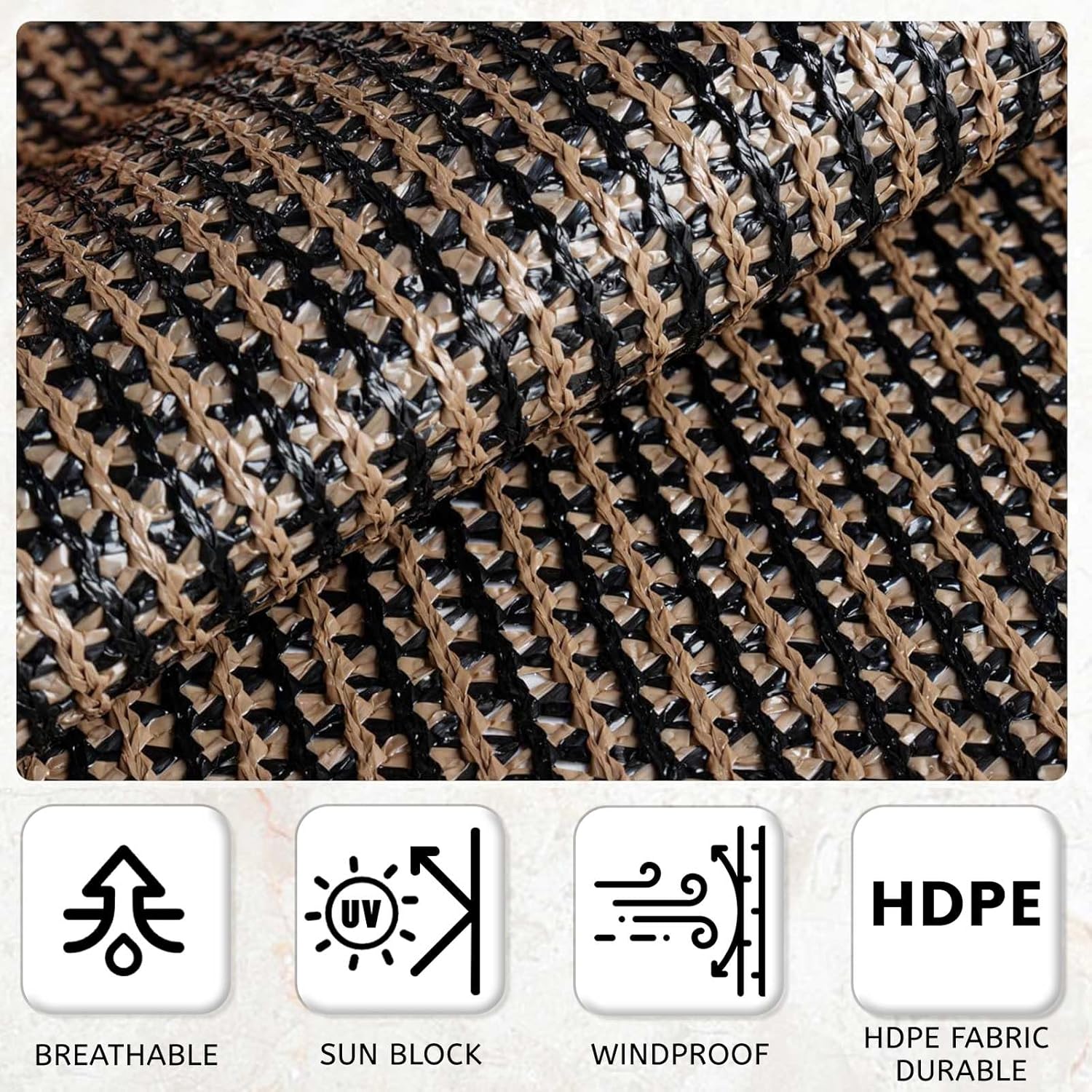 HENG FENG Persiana enrollable sin cordón para exteriores, 4 pies de ancho x 6 pies de alto, persianas enrollables para patio, porche, glorieta,