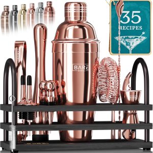 Mixology – Kit de barman de oro rosa  Juego de coctelera para el hogar  Juego de coctelera de Martini  Kit de cóctel Kit de bar, kit de barman, kit Mixology – Kit de barman de oro rosa  Juego de coctelera para el hogar  Juego de coctelera de Martini  Kit de cóctel Kit de bar, kit de barman, kit