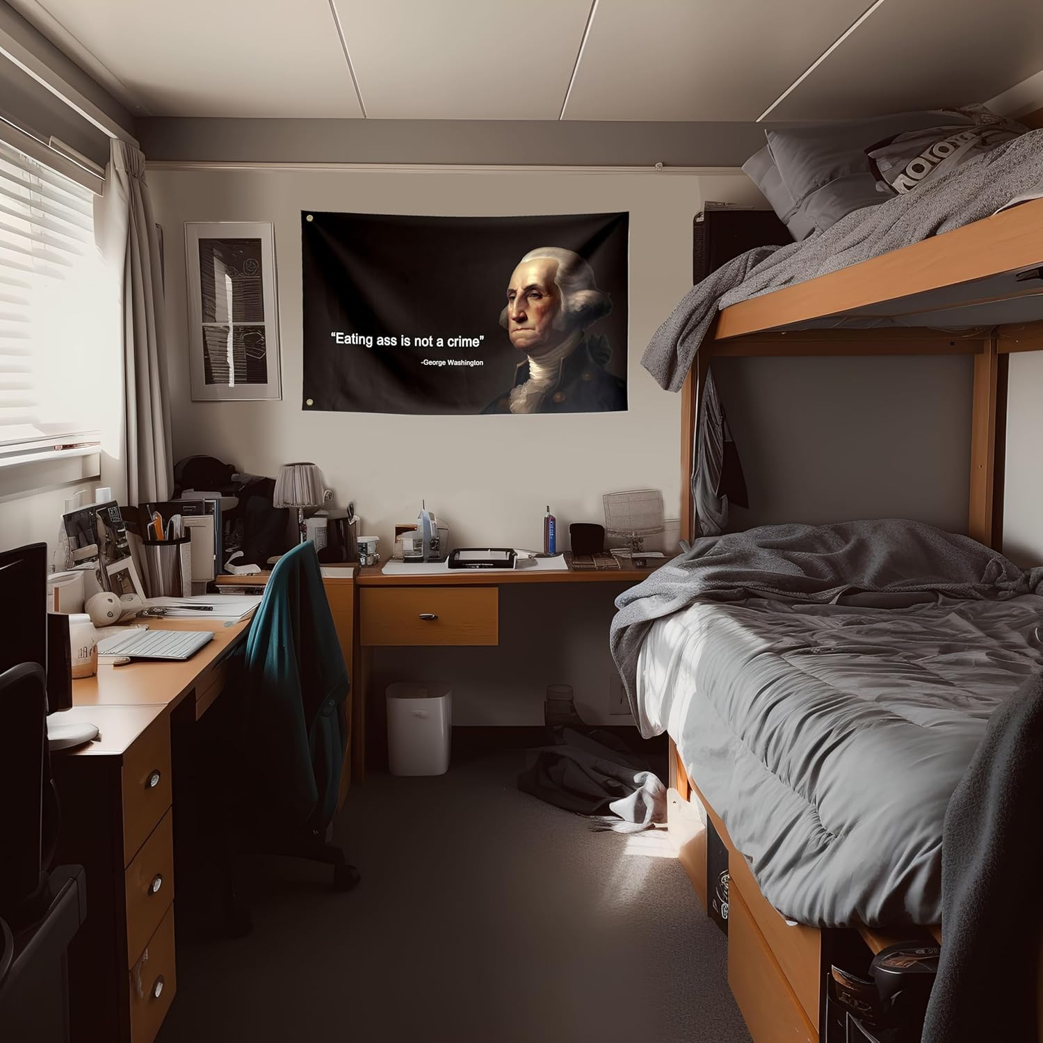Banderas divertidas con citas de meme de 3 x 5 pies, para habitación de chicos, dormitorio universitario, dormitorio, cueva de hombres, niñas,