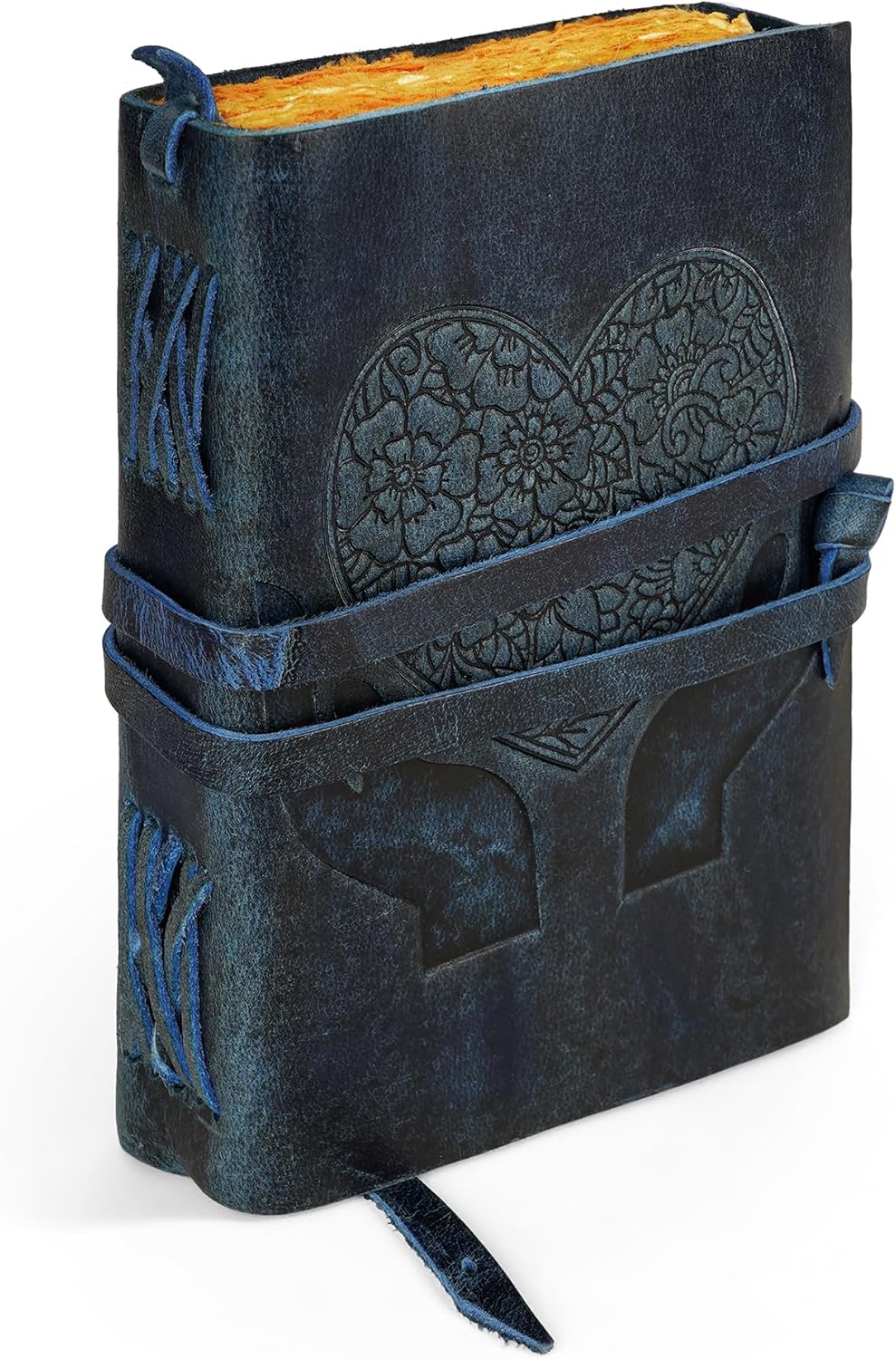 LUXEORIA Diario de corazón para mujeres y hombres, diario de cuero hecho a mano para escribir mujeres, cuaderno de bocetos de cuero, diario de viaje
