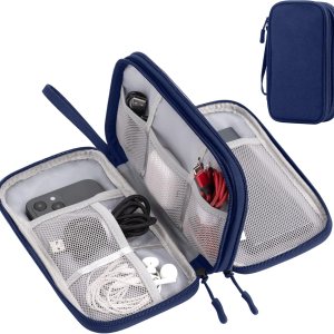 Arae Organizador electrónico, organizador de cables de viaje, bolsa impermeable portátil de doble capa, funda de almacenamiento de accesorios Arae Organizador electrónico, organizador de cables de viaje, bolsa impermeable portátil de doble capa, funda de almacenamiento de accesorios