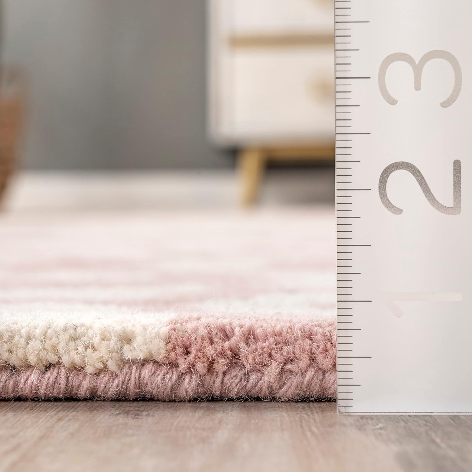 nuLOOM Rorie – Alfombra de lana con estampado de leopardo, 2 x 8 pies, color melocotón