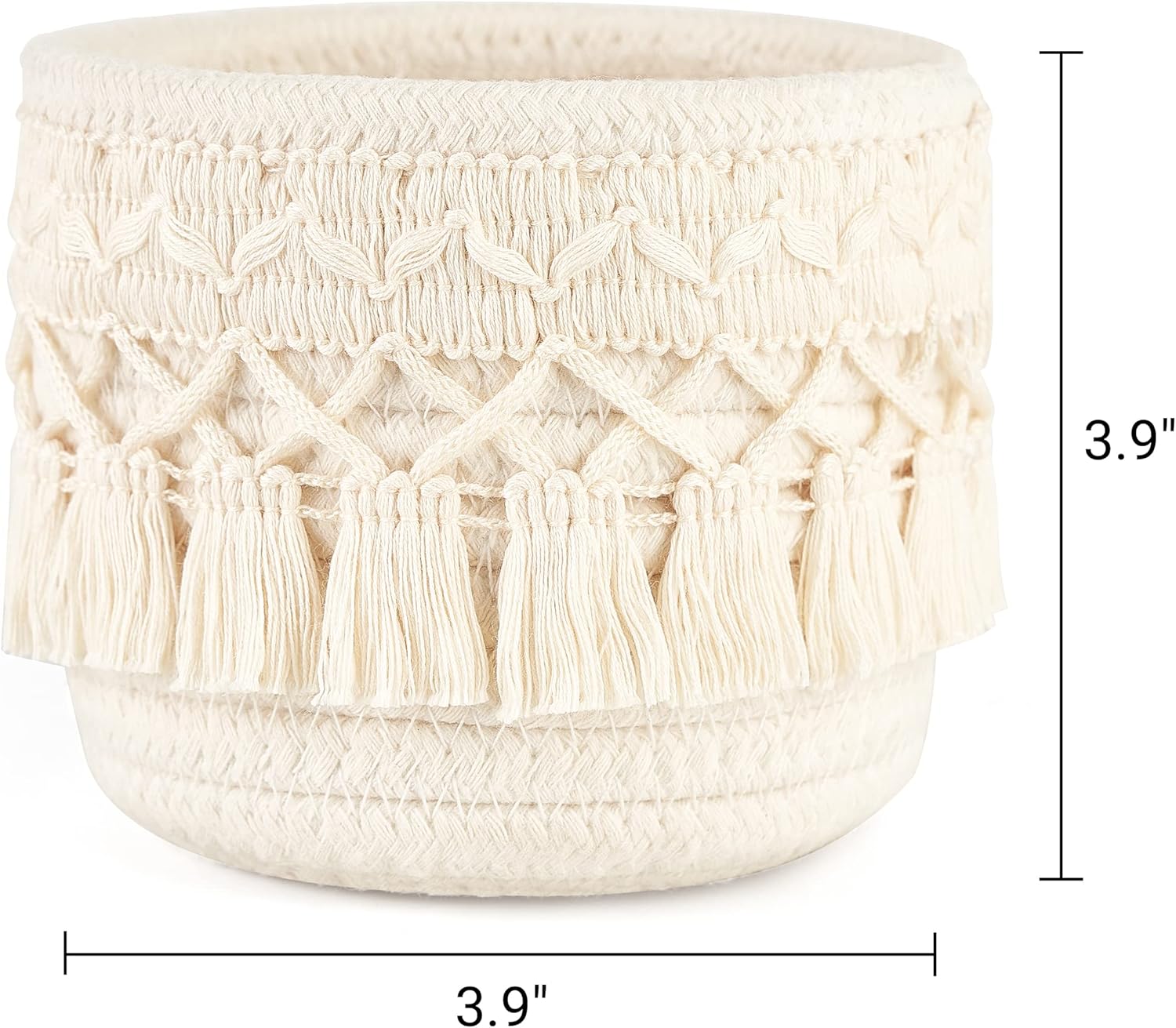Mkono Soporte para brochas de maquillaje de macramé y cubierta de caja de pañuelos, decoración bohemia para baño, dormitorio, tocador, sala de