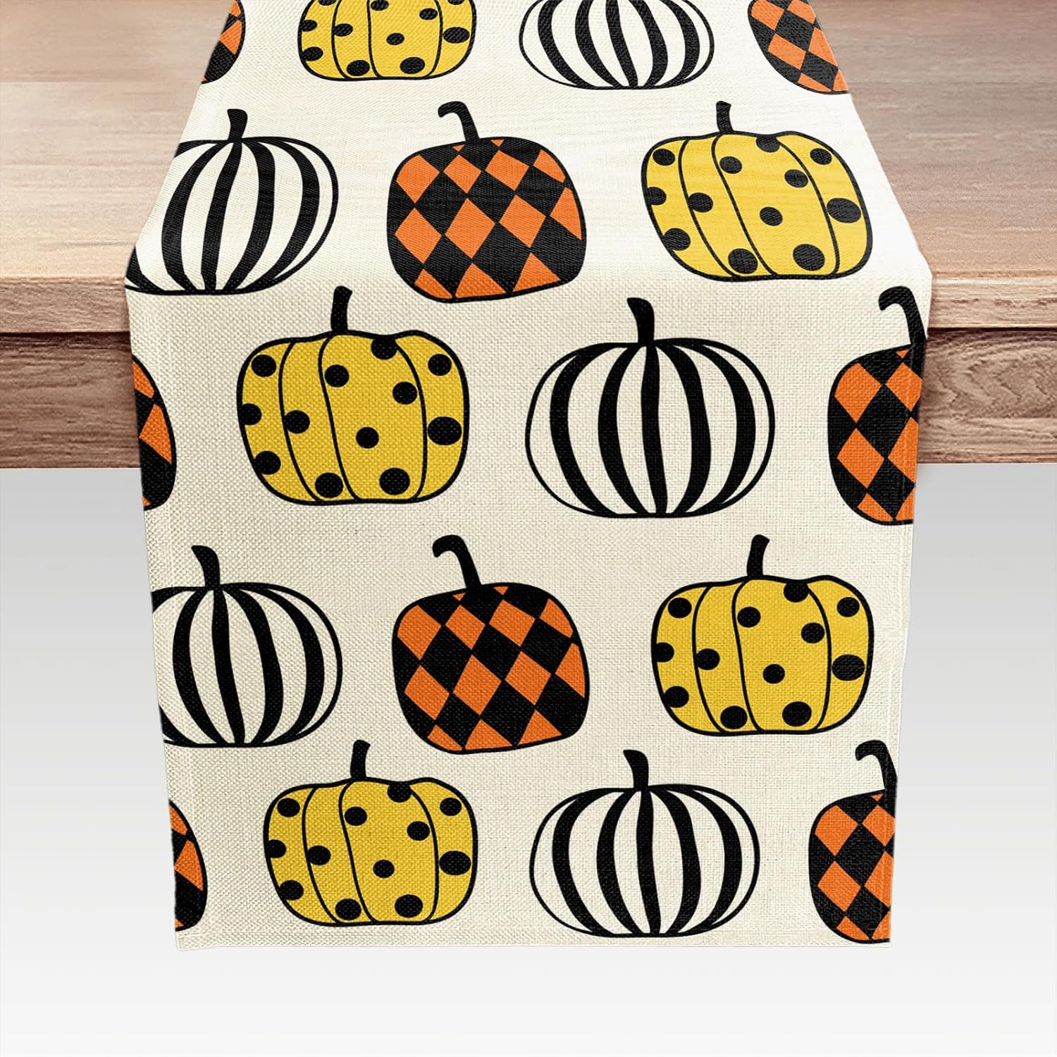 Camino de mesa de calabaza de Halloween para otoño, otoño, Acción de Gracias, cocina, comedor, decoración para interiores y exteriores, decoración