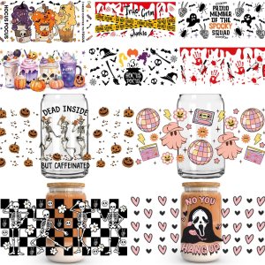 UV DTF – Transferencia de vaso para vidrio de 16 onzas, calcomanías de transferencia para vasos de vidrio, 10 hojas, impermeable, listo para UV DTF – Transferencia de vaso para vidrio de 16 onzas, calcomanías de transferencia para vasos de vidrio, 10 hojas, impermeable, listo para