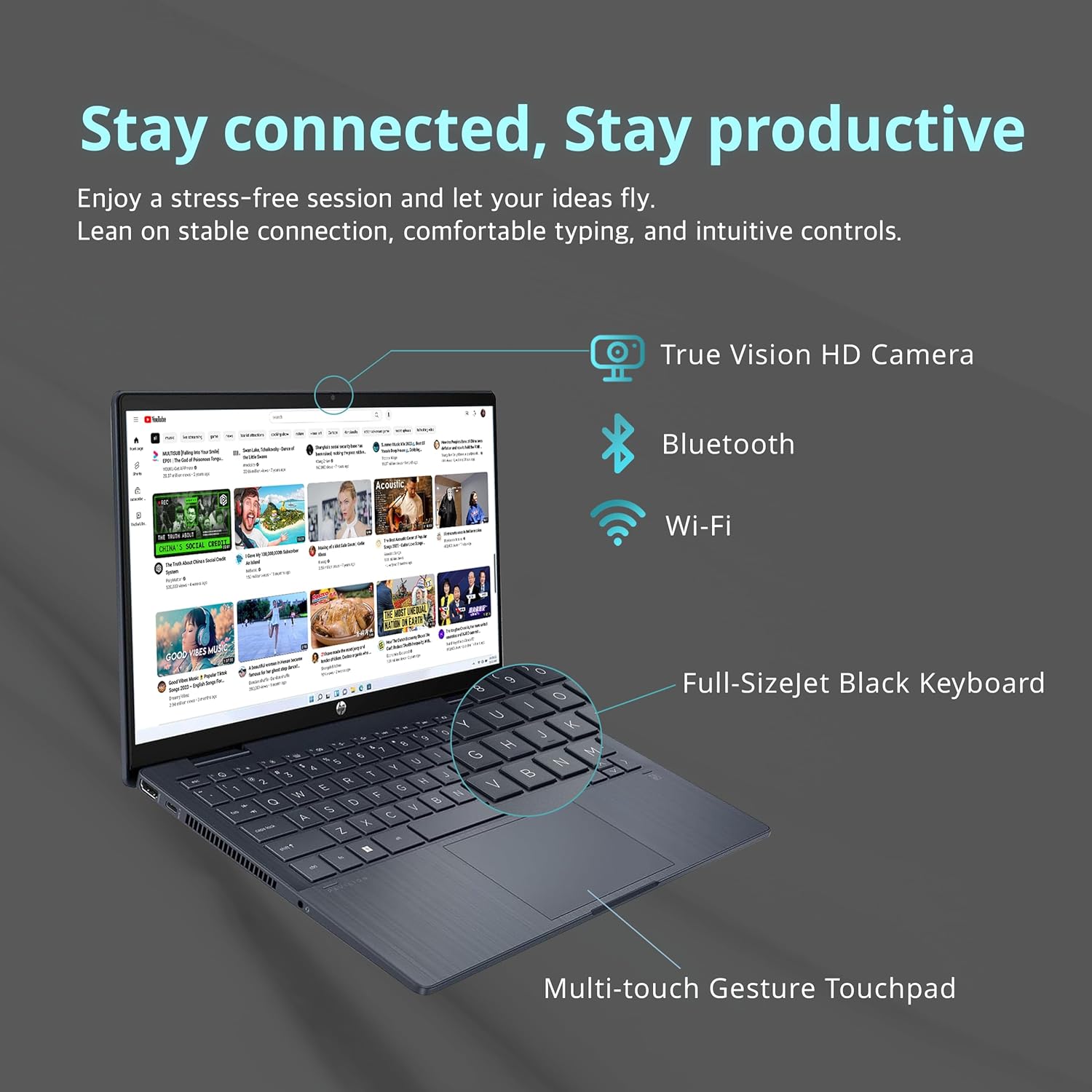 HP Pavilion x360 – Laptop 2 en 1, pantalla táctil FHD de 14 pulgadas, Intel Core i3-1215U, RAM DDR4 de 8 GB, SSD PCIe de 512 GB, gráficos Intel Iris