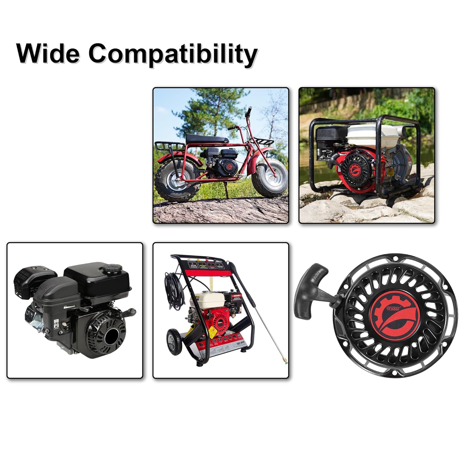 Conjunto de arranque de retroceso para Predator 212 Coleman BT200X CT200U GX160 GX200 5.5HP 6.5HP Motor pequeño Go Kart Mini Dirt Bike – Patas
