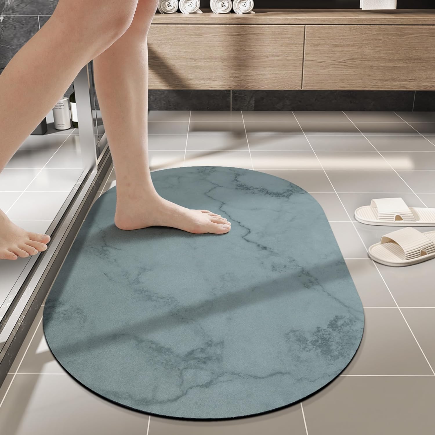 Tapete de baño súper absorbente, de 31.5 x 19.7 pulgadas, de secado rápido, tapete de baño súper absorbente, tapete de piso para sala de estar,