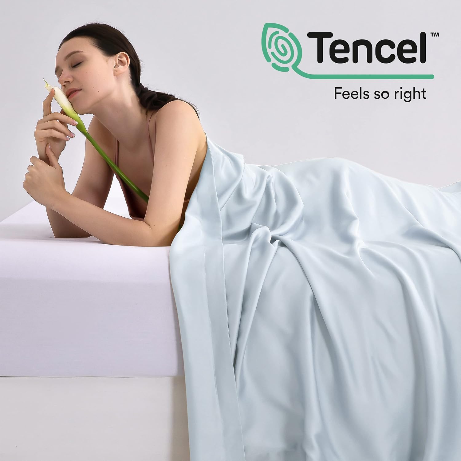 Ventidora Juego de funda de edredón súper suave y refrescante tamaño Queen, 100% Tencel Lyocell (3 piezas), juego de funda de edredón suave y fresco